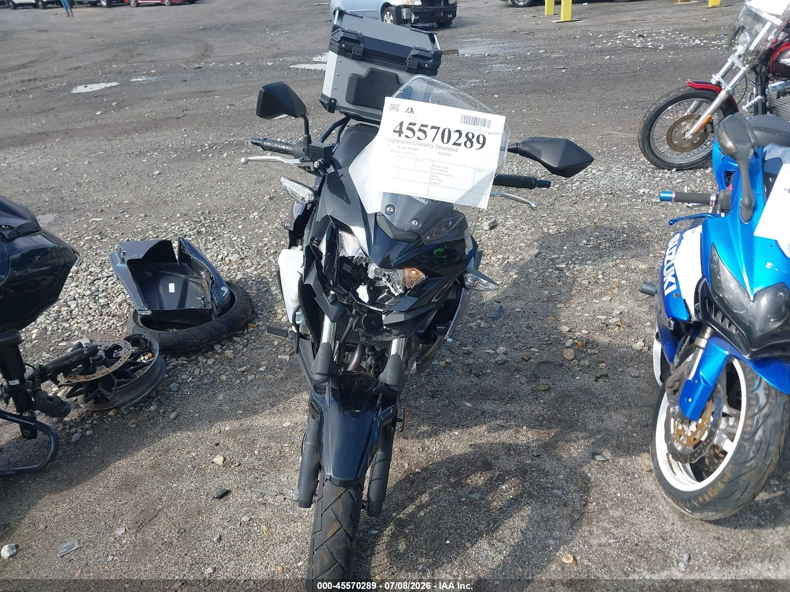 2021 Kawasaki VIN JKALE8C10MDA10914 IAAI salvage auction — Front End, Salvage (Massachusetts), sold $225 on 2026-09-09 (photo 5)