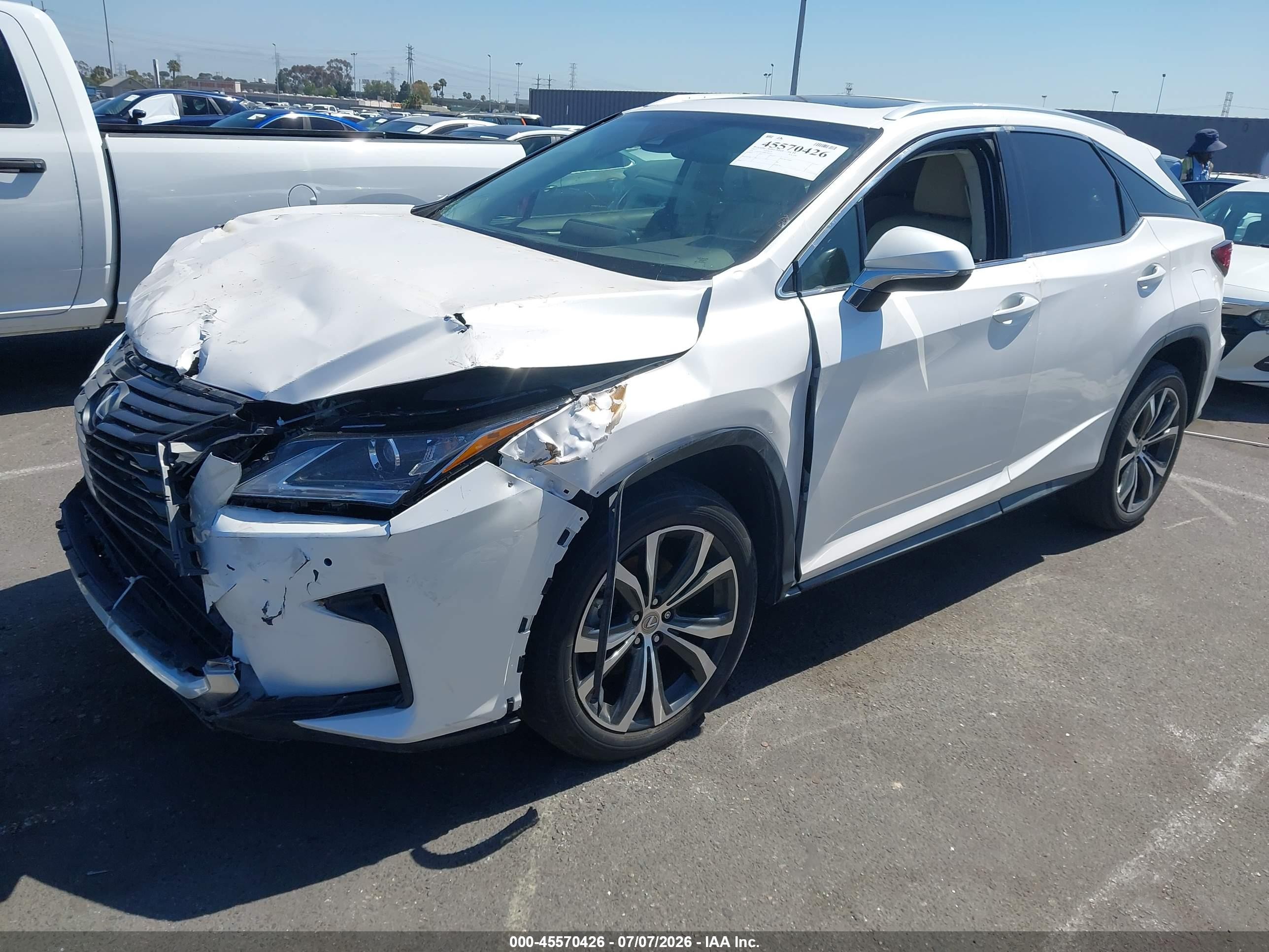 2017 Lexus RX 350 VIN 2T2ZZMCA0HC060219 IAAI salvage auction — Front End, Salvage (California), sold $12,500 on 2026-07-09 (photo 2)