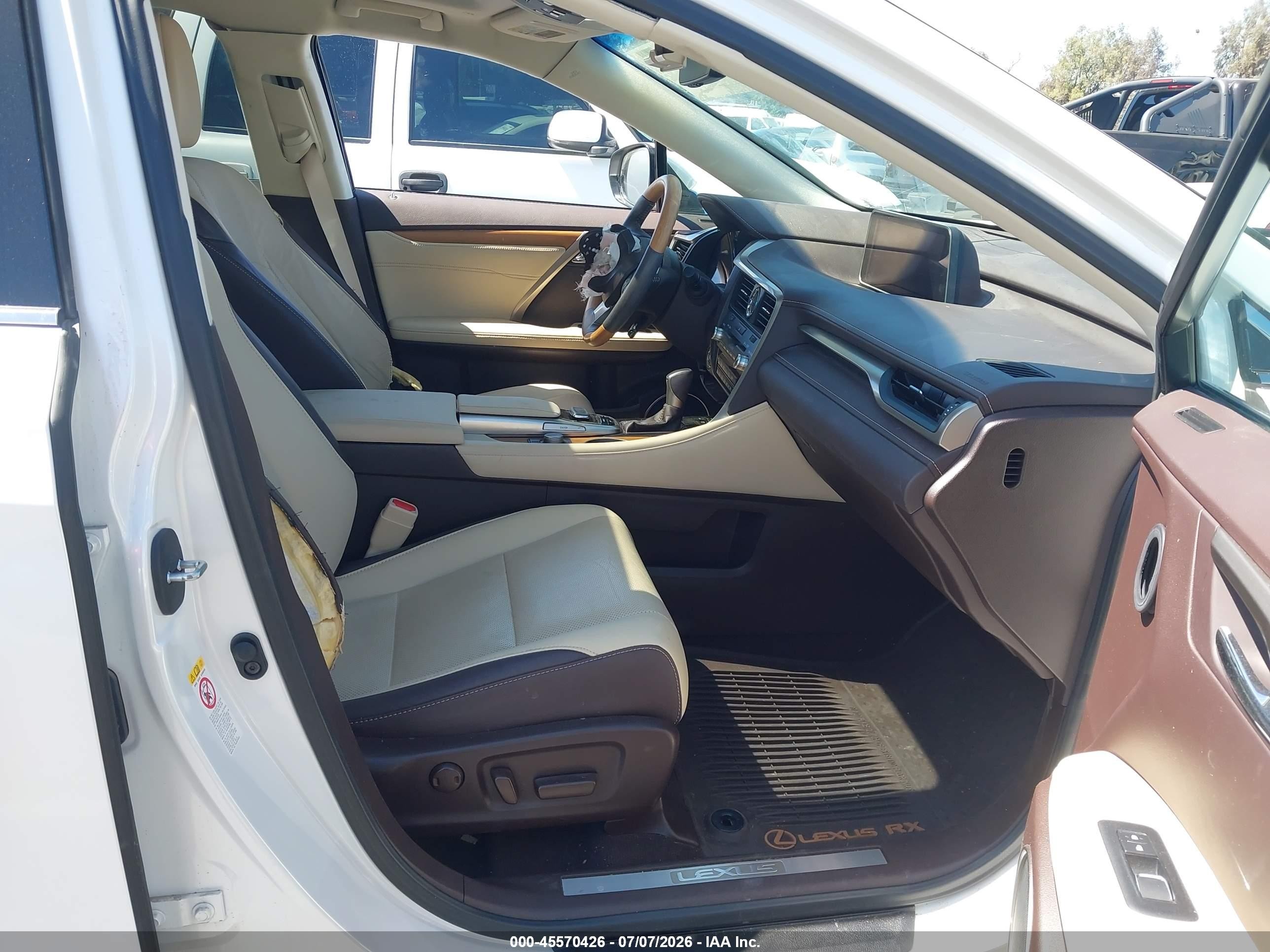 2017 Lexus RX 350 VIN 2T2ZZMCA0HC060219 IAAI salvage auction — Front End, Salvage (California), sold $12,500 on 2026-07-09 (photo 5)