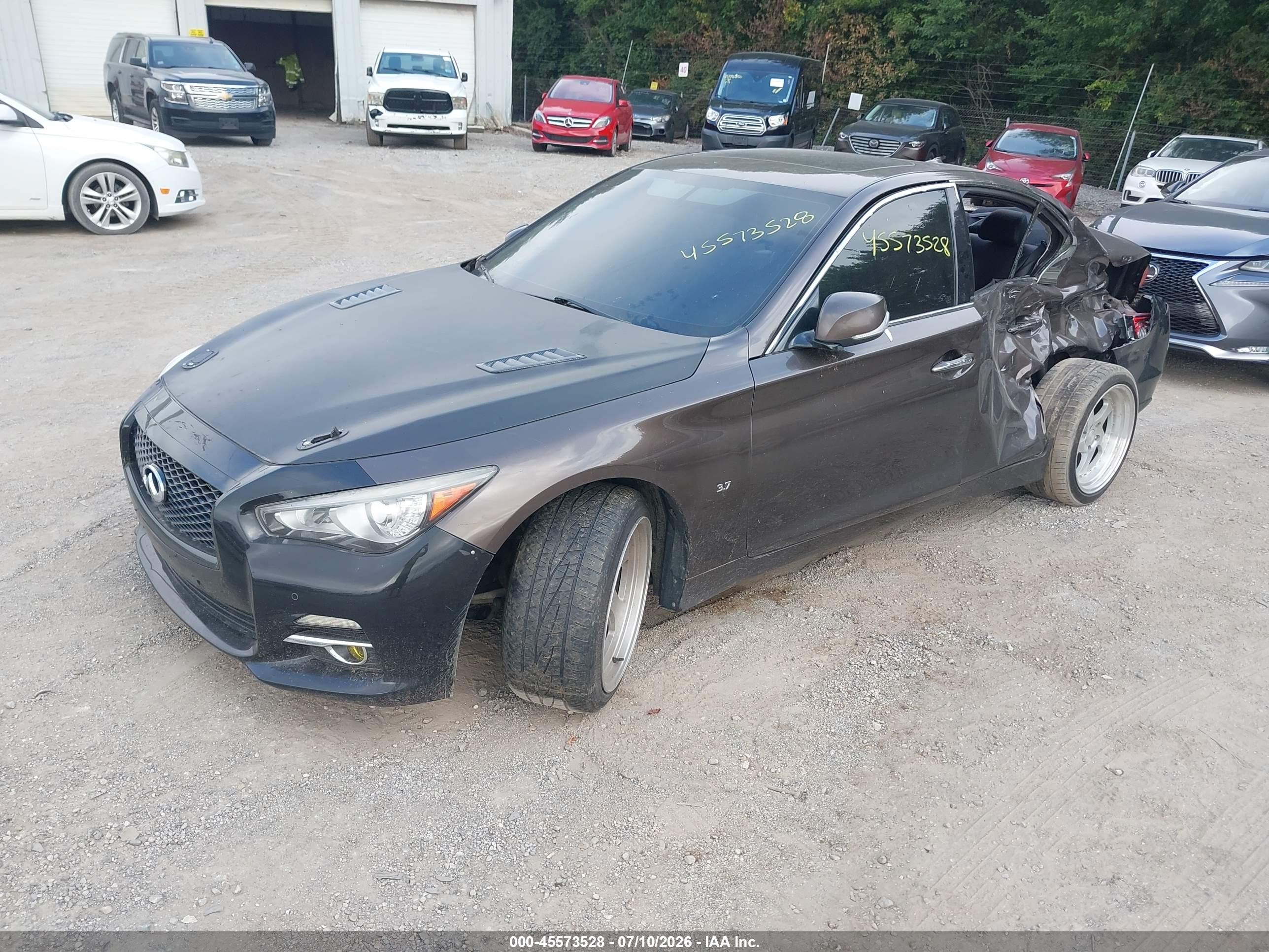 2015 Infiniti Q50 VIN JN1BV7AR4FM402771 IAAI salvage auction — Rear End, Clear (Indiana), sold $1,300 on 2026-09-09 (photo 2)