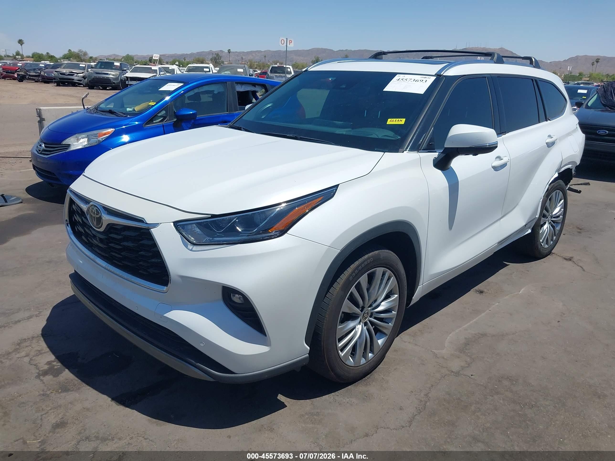 2023 Toyota Highlander VIN 5TDKDRAH8PS507516 IAAI salvage auction — Rear End, Salvage (Arizona), sold $21,100 on 2026-09-25 (photo 2)