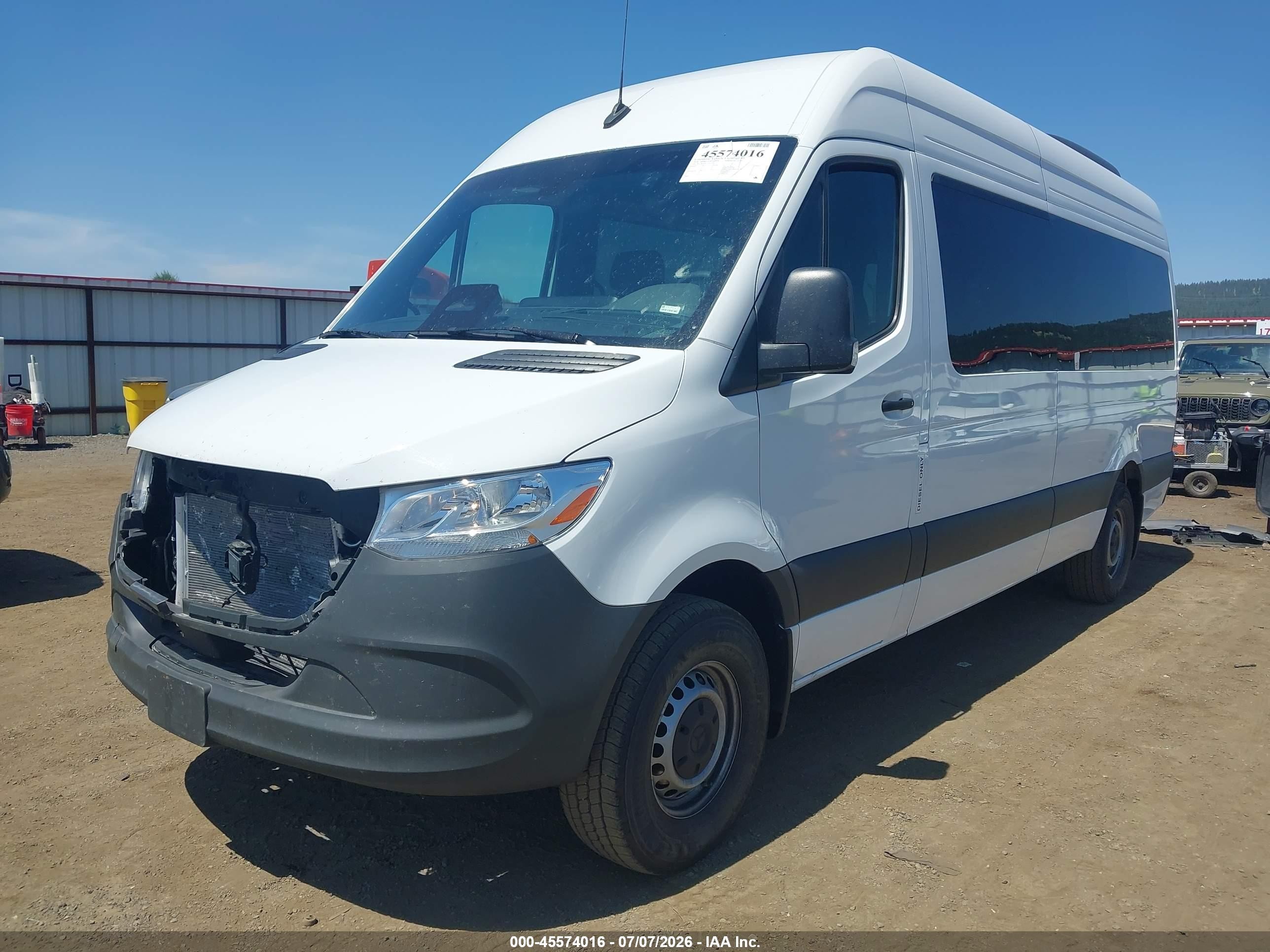2026 Mercedes-Benz Sprinter VIN W1Z4KGHY1TT617691 IAAI salvage auction — Front End, Enterprise Vehicles Clear Only (Utah), sold $33,000 on 2026-07-11 (photo 2)