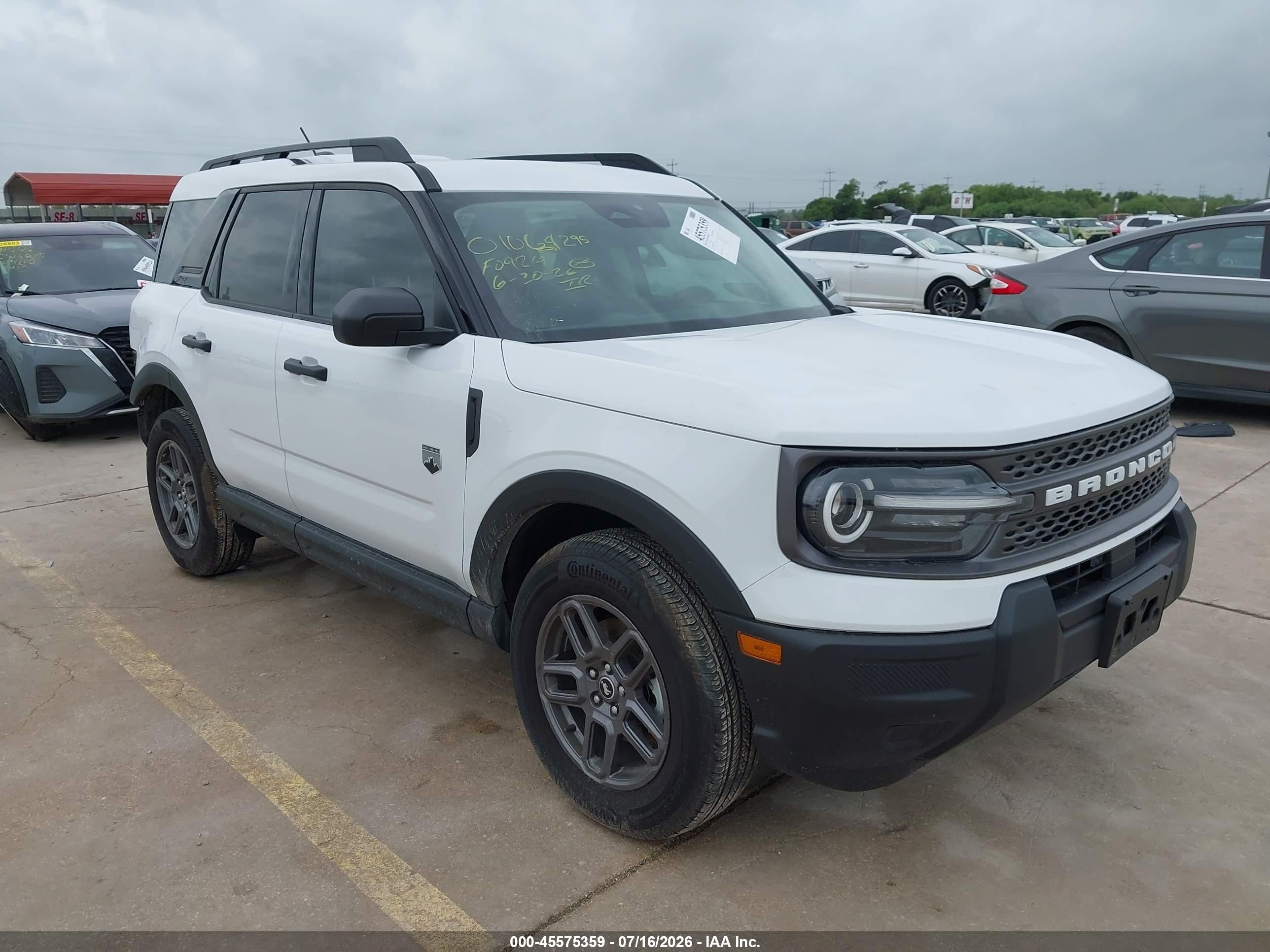 2025 Ford Bronco Sport VIN 3FMCR9BN0SRF09214 — IAAI salvage auction photo