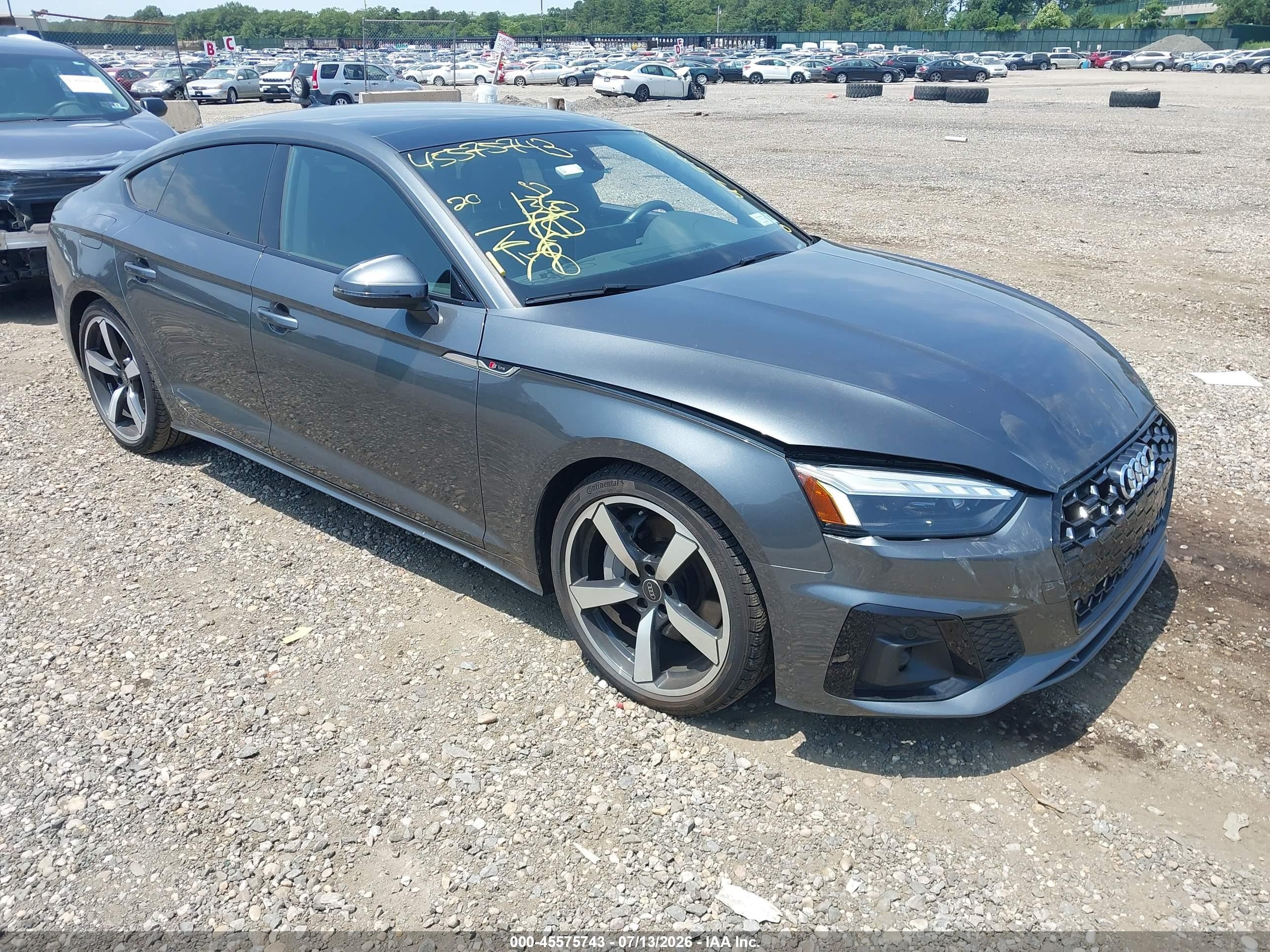 2025 Audi A5 Sportback VIN WAUFACF54SA019110 — IAAI salvage auction photo