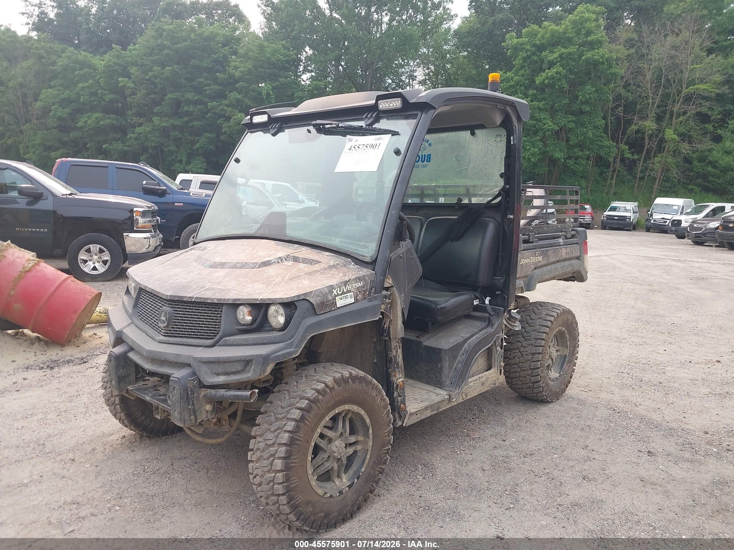 2023 John Deere Gator VIN 1M0835MDPPM062893 IAAI salvage auction — Side, Salvage (Vermont), sold $4,050 on 2026-10-06 (photo 2)