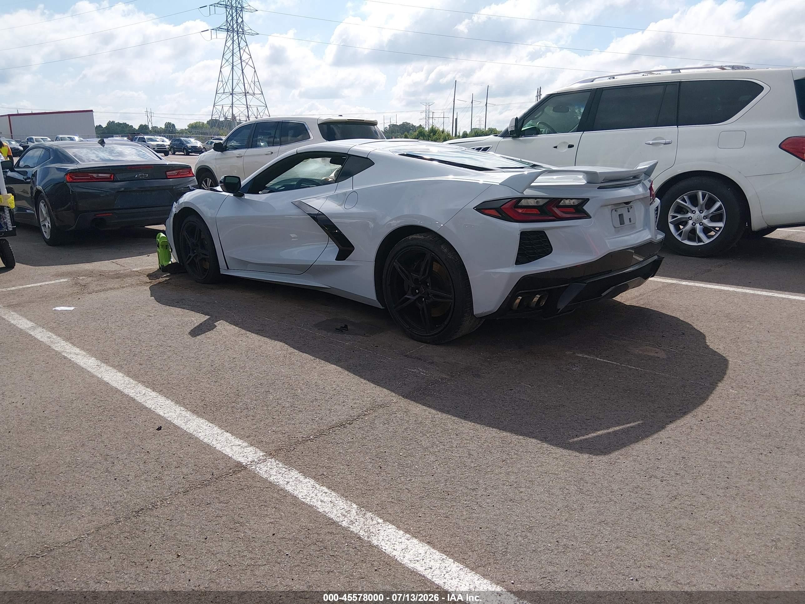 2020 Chevrolet Corvette VIN 1G1Y62D44L5110219 IAAI salvage auction — Front End, Salvage (Tennessee), sold $21,550 on 2026-08-25 (photo 3)