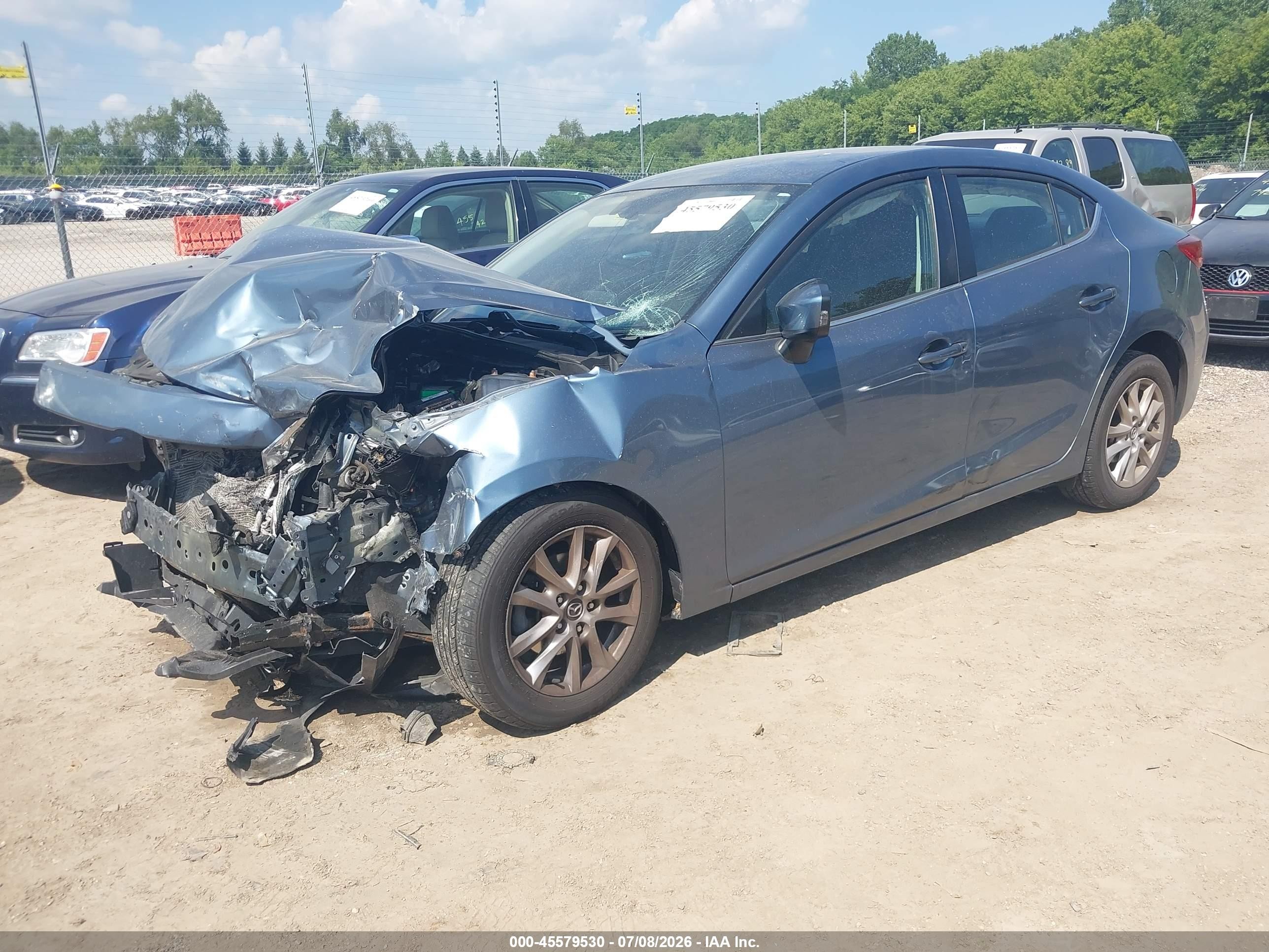 2016 Mazda 3 VIN 3MZBM1U73GM329595 IAAI salvage auction — Front End, Salvage (Illinois), sold $375 on 2026-09-09 (photo 2)