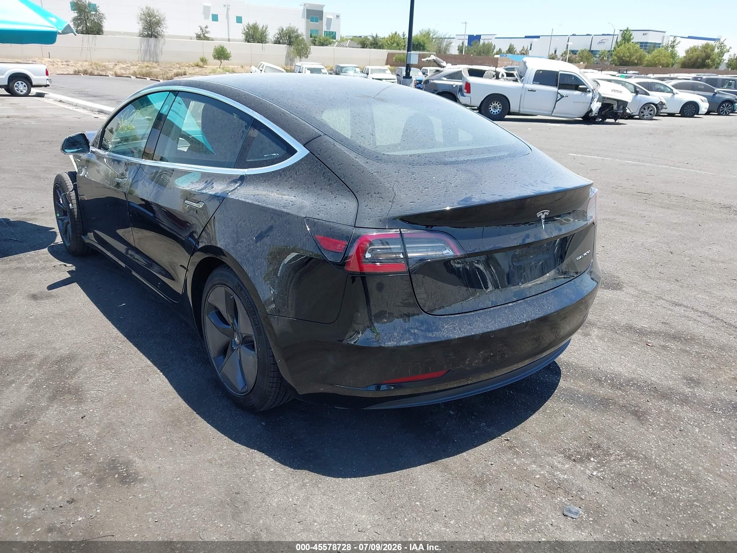 2018 Tesla Model 3 VIN 5YJ3E1EBXJF182131 IAAI salvage auction — Front End, Salvage Certificate (California), sold $3,850 on 2026-09-07 (photo 3)