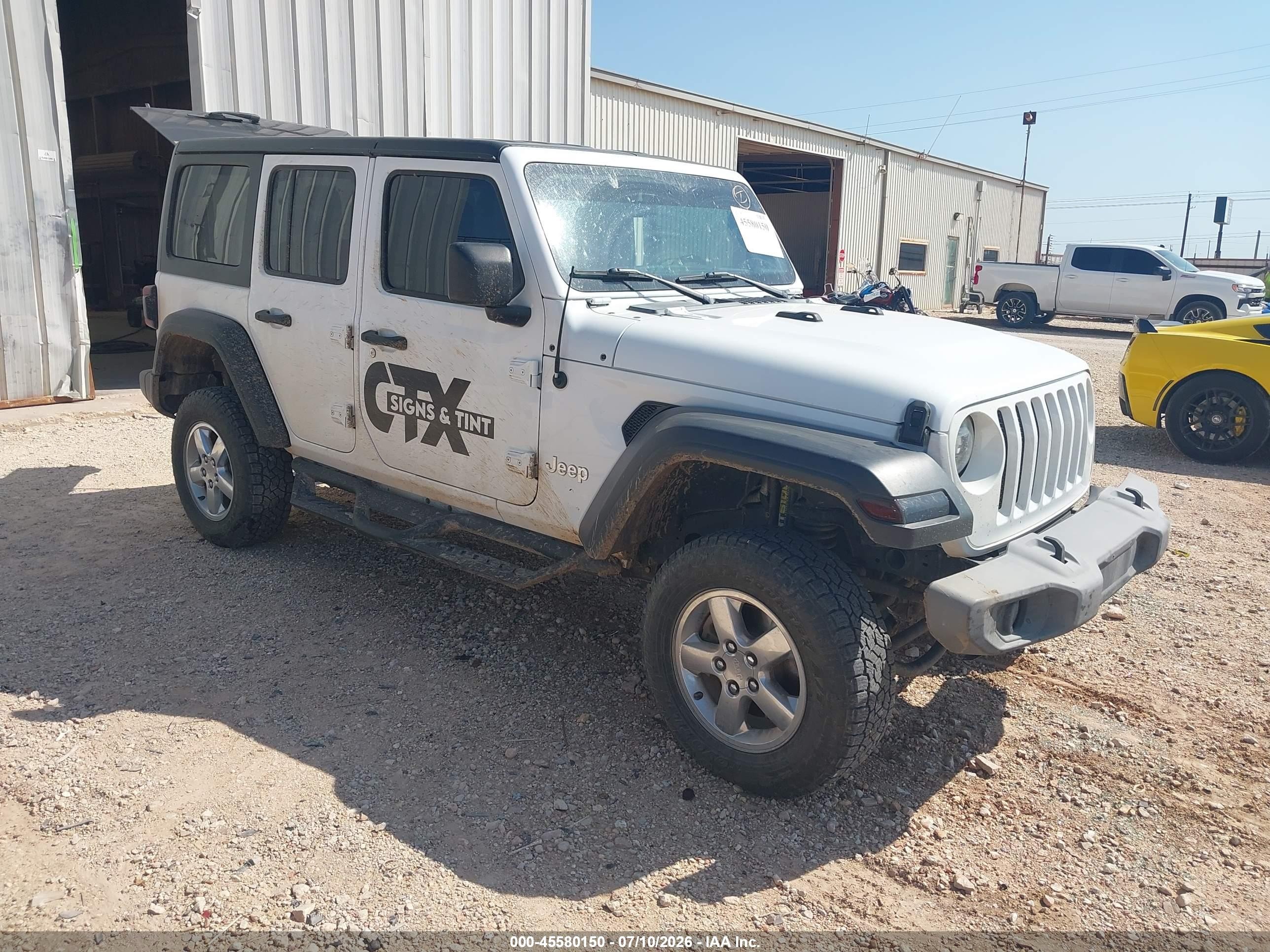 2020 Jeep Wrangler Unlimited VIN 1C4HJXDM1LW257823 — IAAI salvage auction photo