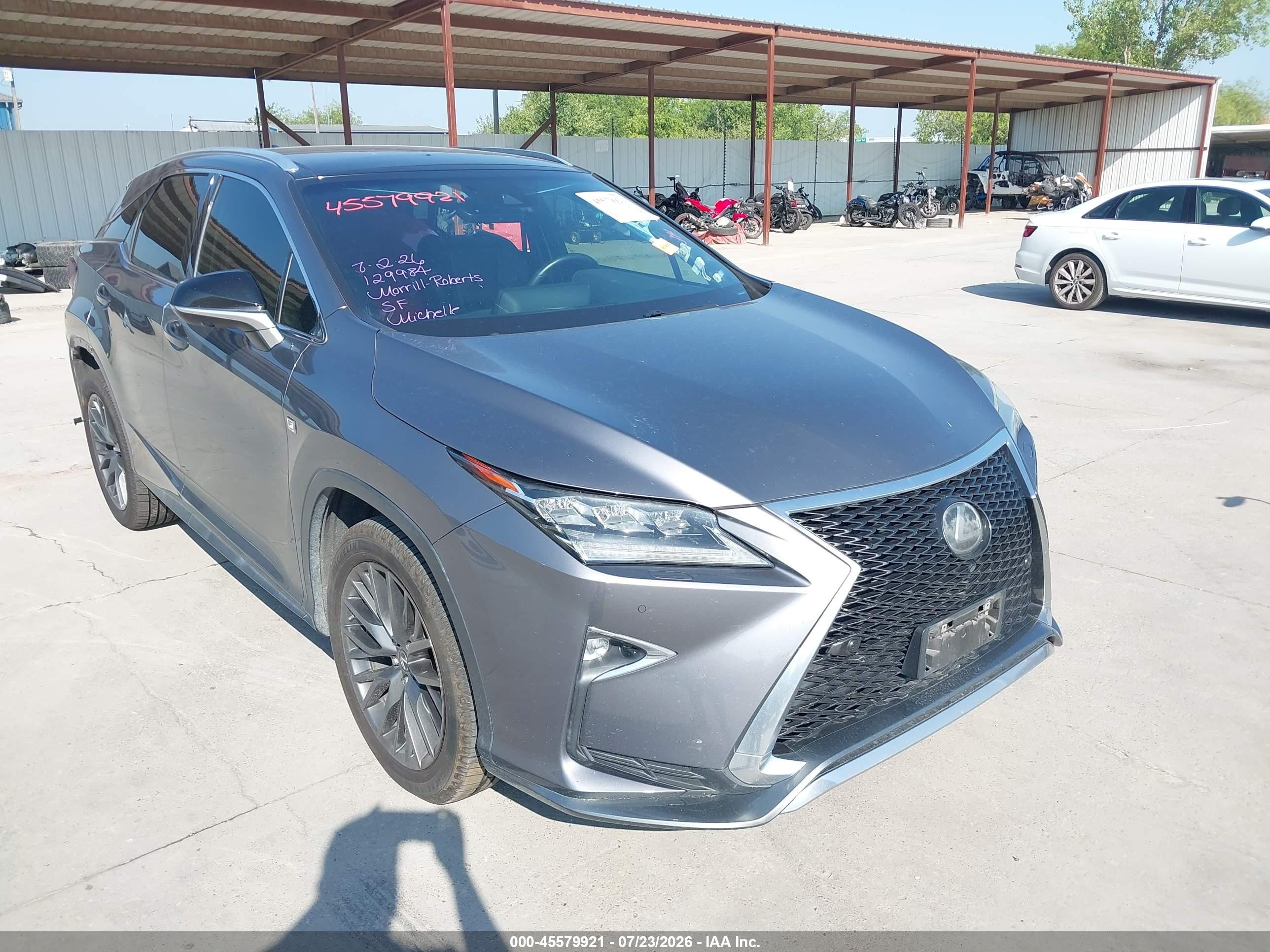 2017 Lexus RX 350 VIN 2T2BZMCA1HC089360 — IAAI salvage auction photo