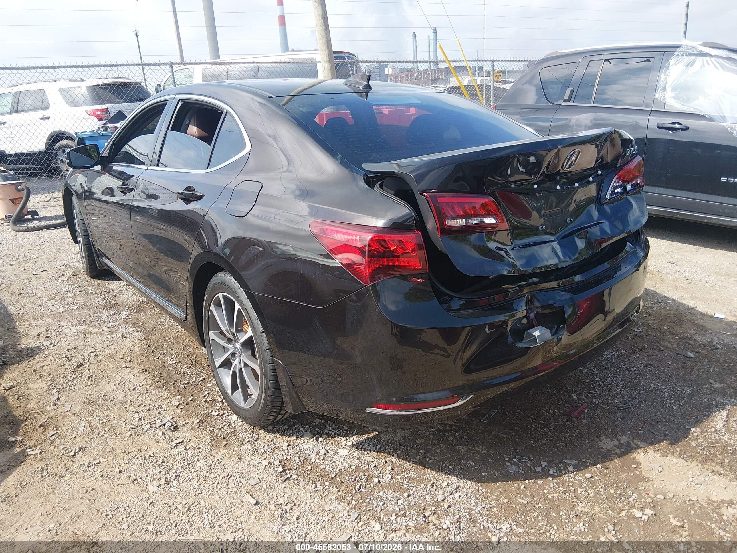 2015 Acura Tlx VIN 19UUB2F55FA003748 IAAI salvage auction — Rear End, Clear (Indiana), sold $4,000 on 2026-09-07 (photo 3)