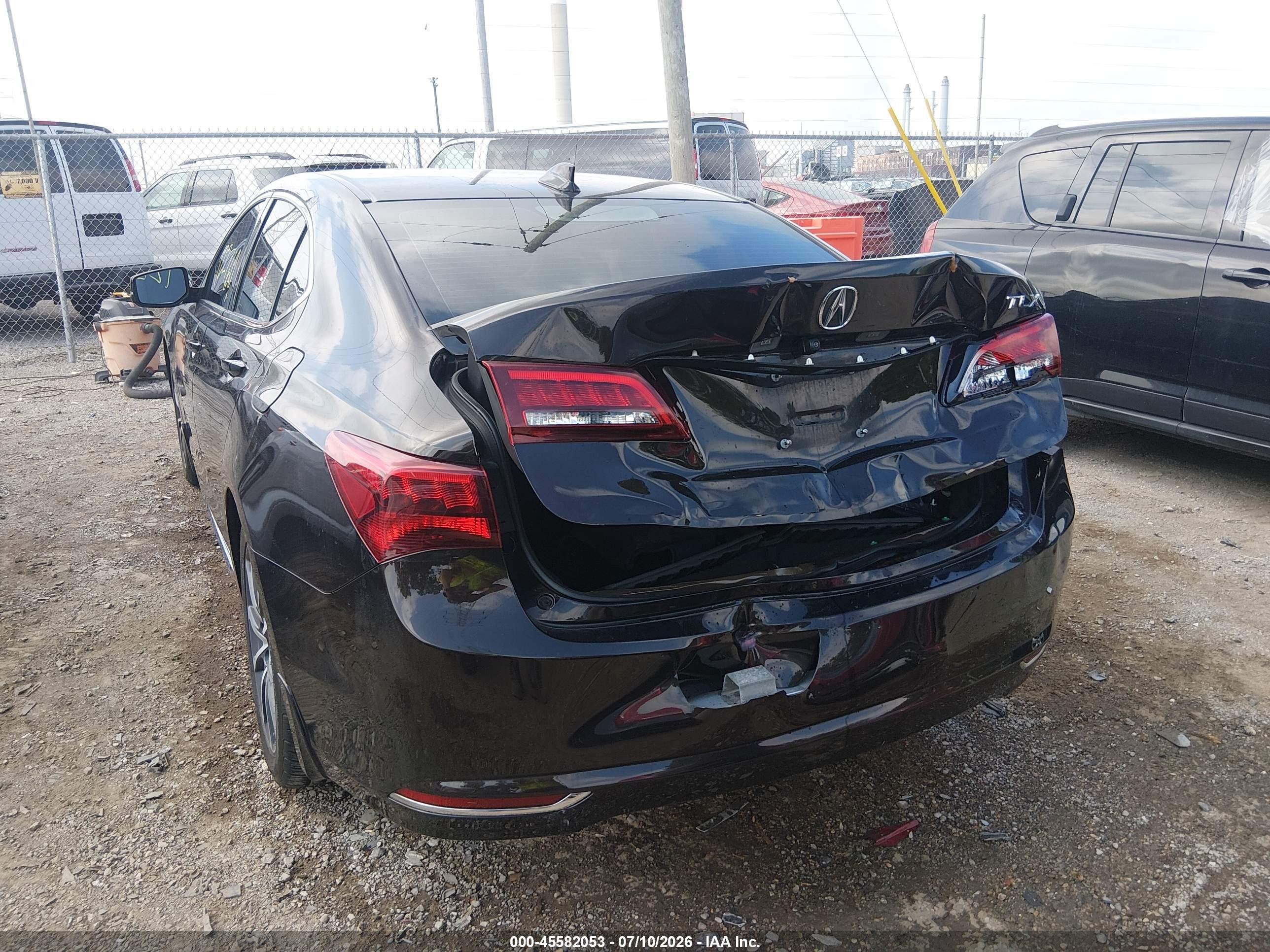 2015 Acura Tlx VIN 19UUB2F55FA003748 IAAI salvage auction — Rear End, Clear (Indiana), sold $4,000 on 2026-09-07 (photo 6)