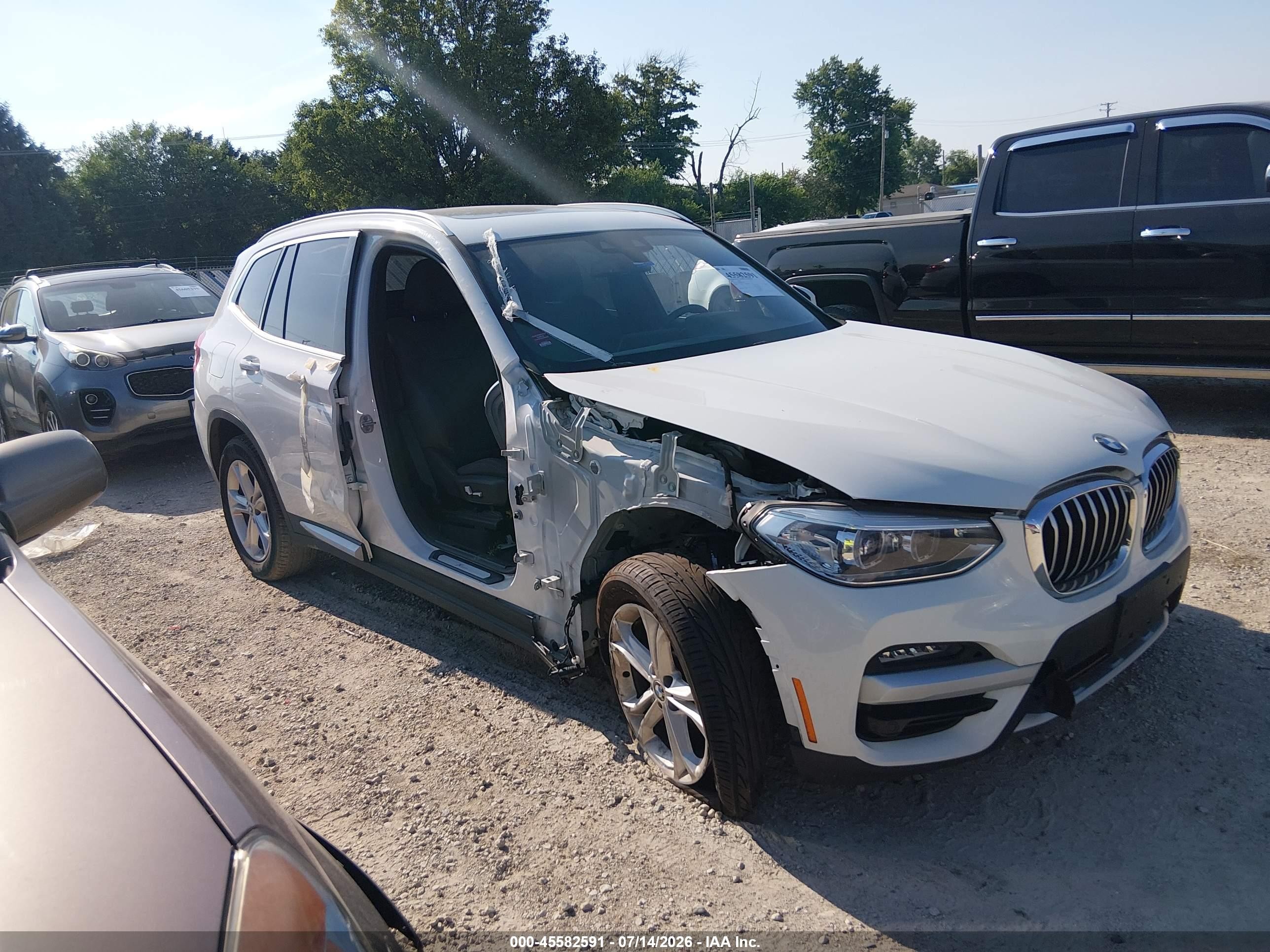 2021 BMW X3 VIN 5UXTY5C02M9H55846 — IAAI salvage auction photo