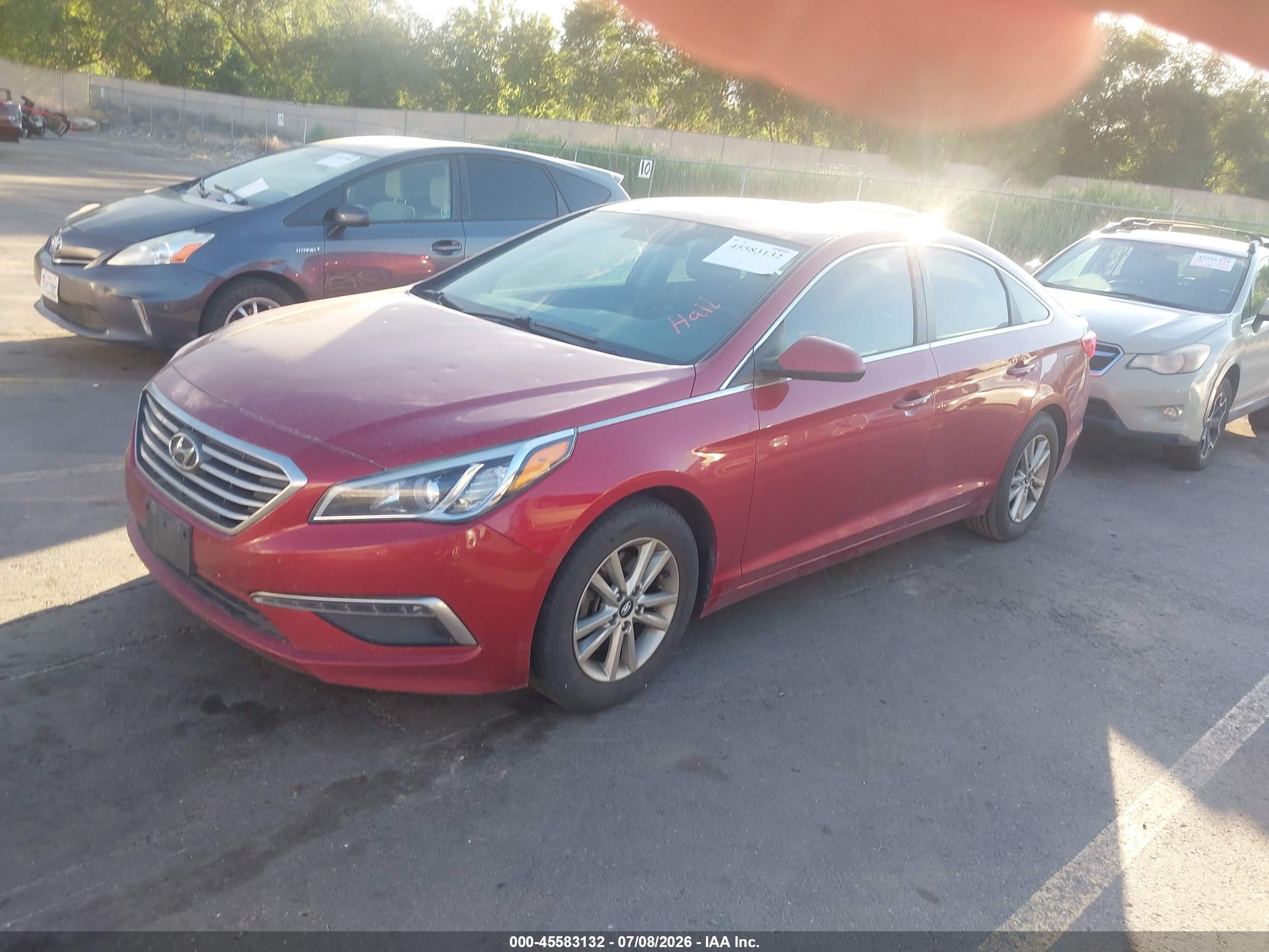 2015 Hyundai Sonata VIN 5NPE24AFXFH010928 IAAI salvage auction — Normal Wear, Clear (Utah), sold $525 on 2026-07-09 (photo 2)
