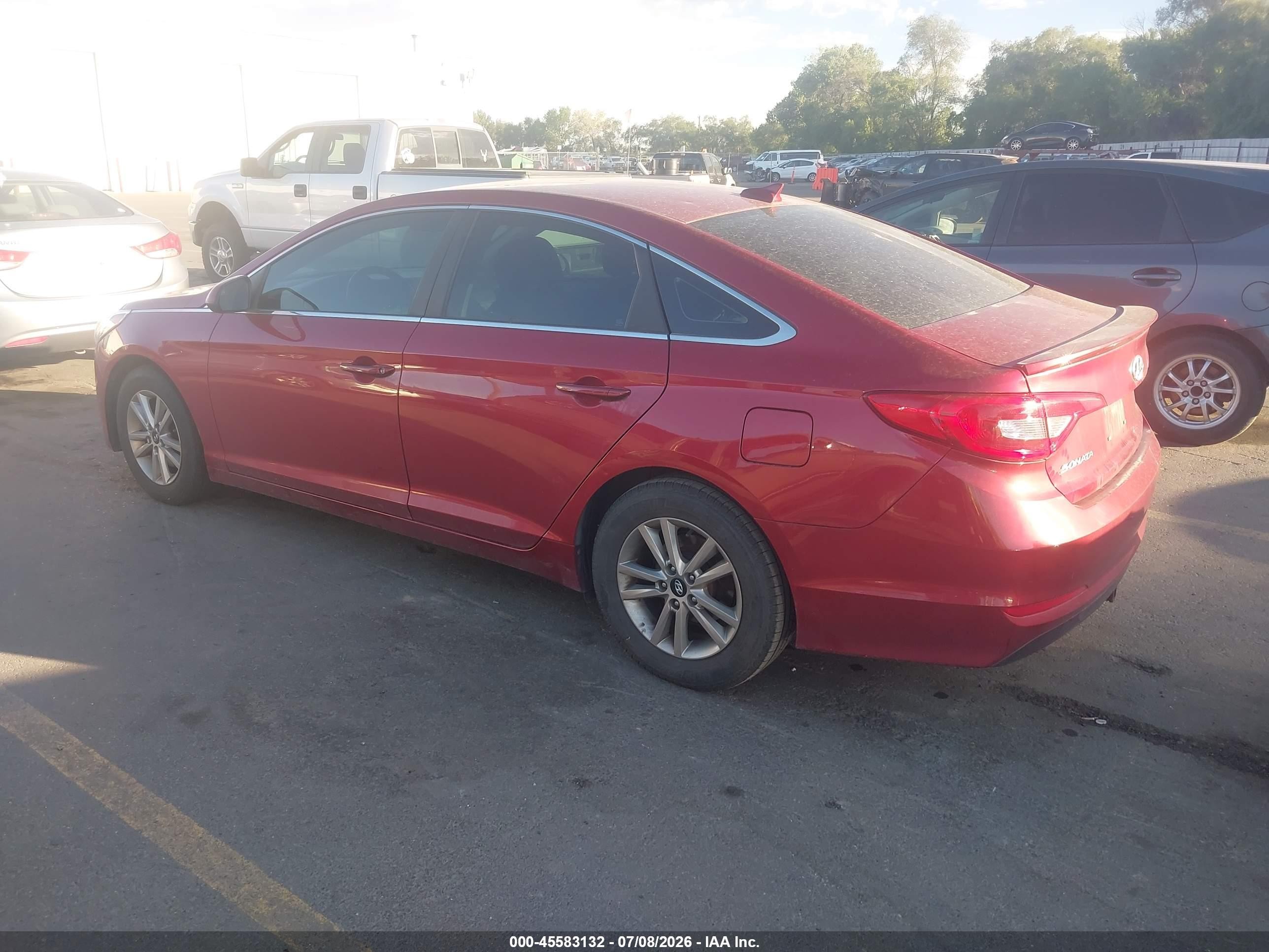2015 Hyundai Sonata VIN 5NPE24AFXFH010928 IAAI salvage auction — Normal Wear, Clear (Utah), sold $525 on 2026-07-09 (photo 3)