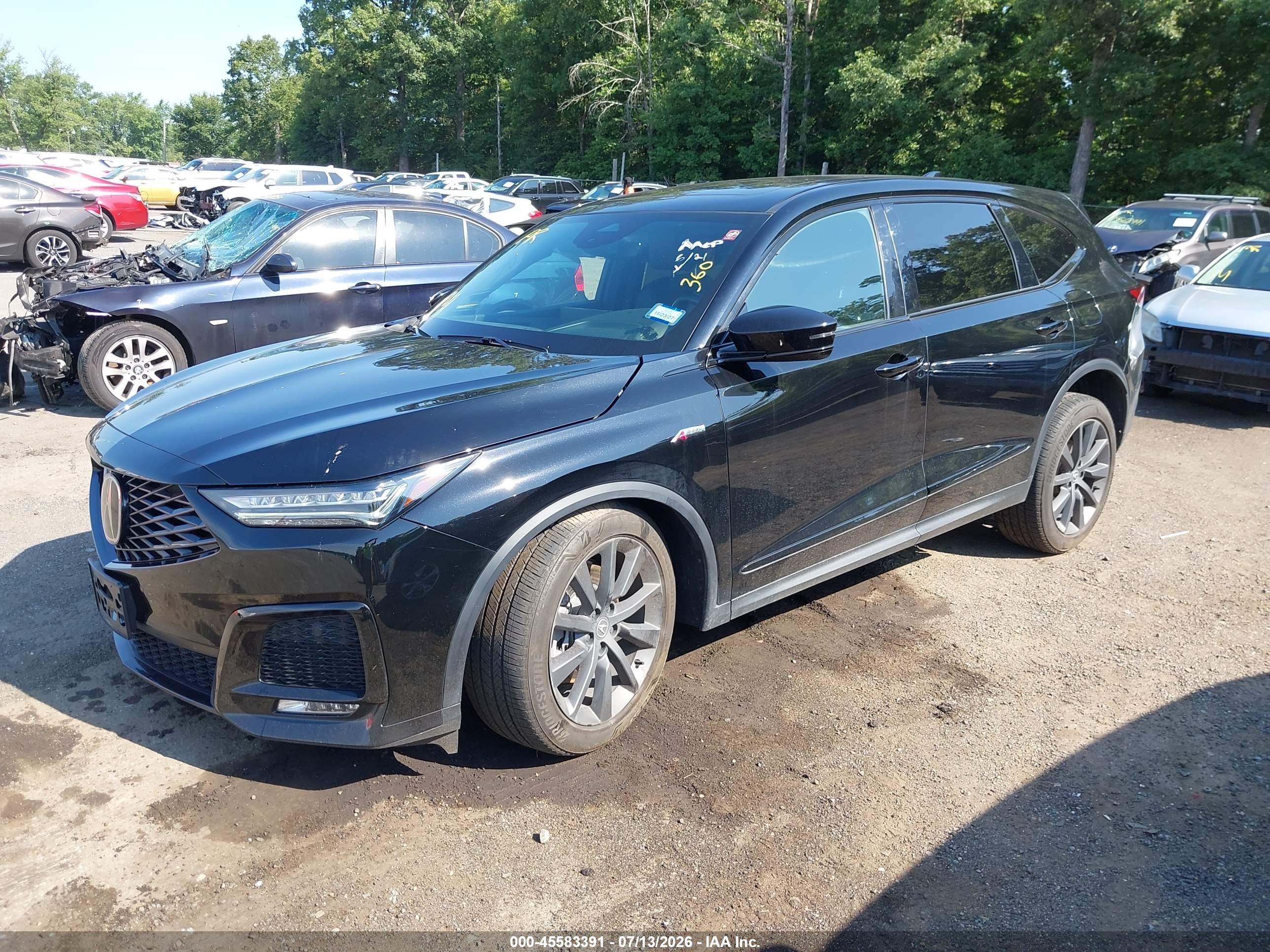 2025 Acura Mdx VIN 5J8YE1H08SL010986 IAAI salvage auction — Unknown, Salvage - 75% Or Less (Maryland), sold $18,450 on 2026-08-26 (photo 2)