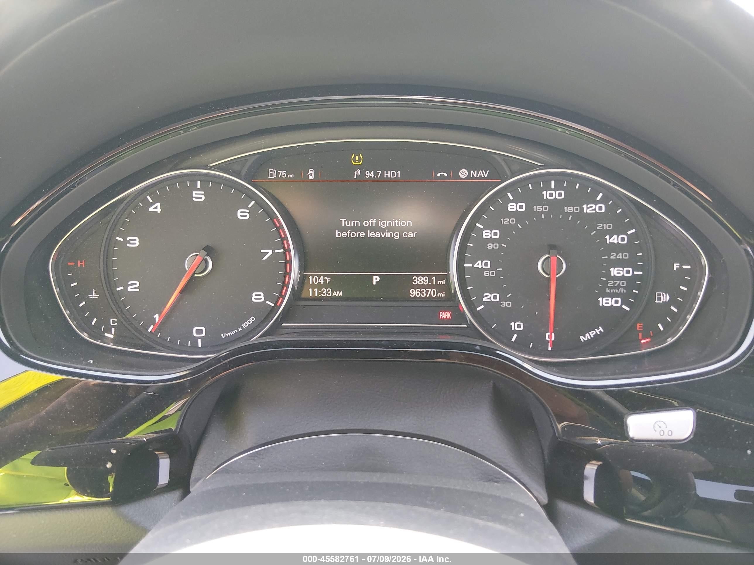 2017 Audi A8 VIN WAU44AFD2HN020512 IAAI salvage auction — Side, Salvage (North Carolina), sold $6,600 on 2026-10-05 (photo 7)
