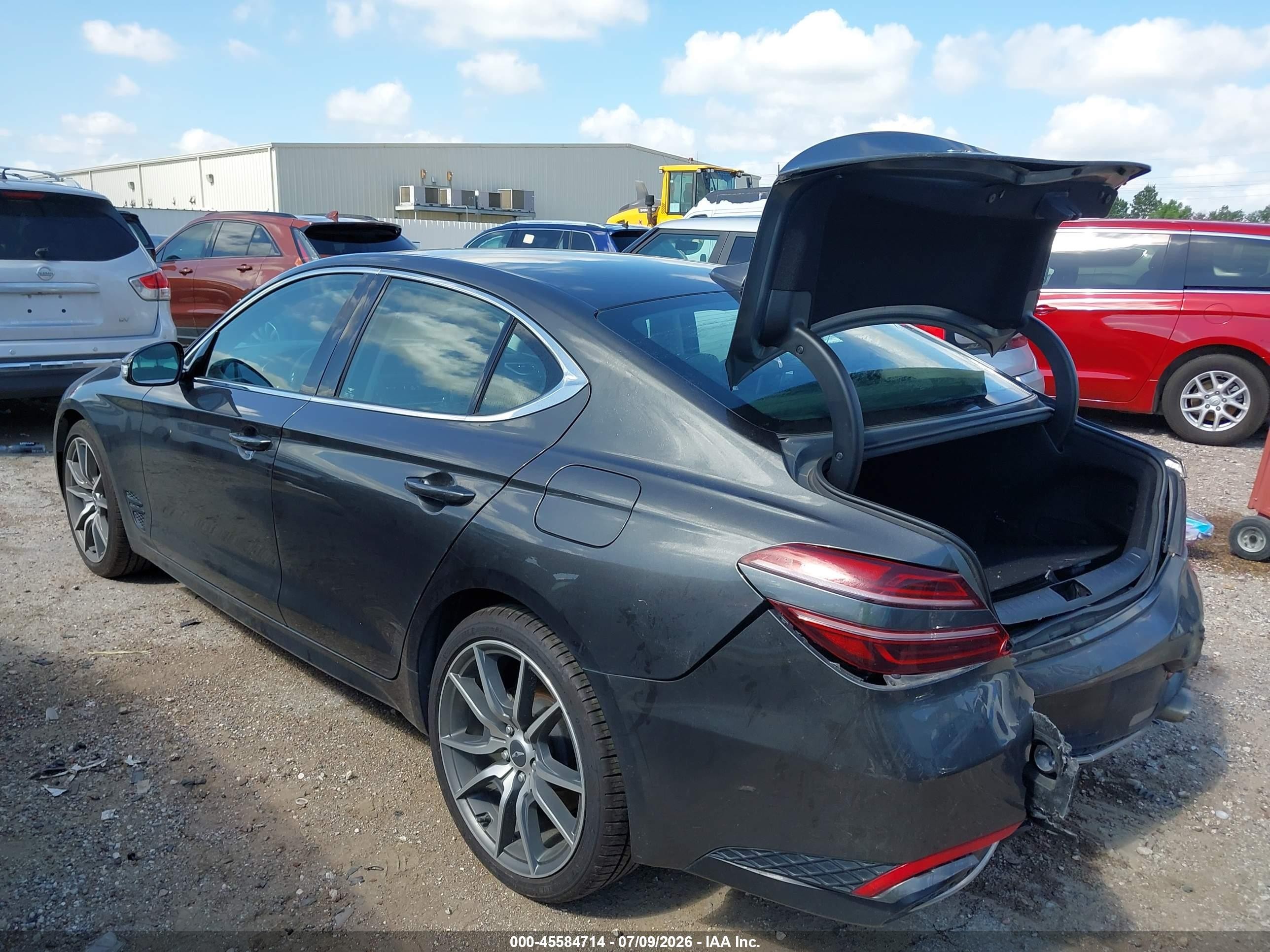 2023 Genesis G70 VIN KMTG34TA9PU131174 IAAI salvage auction — Rear End, Original (Texas), sold $8,950 on 2026-10-02 (photo 3)