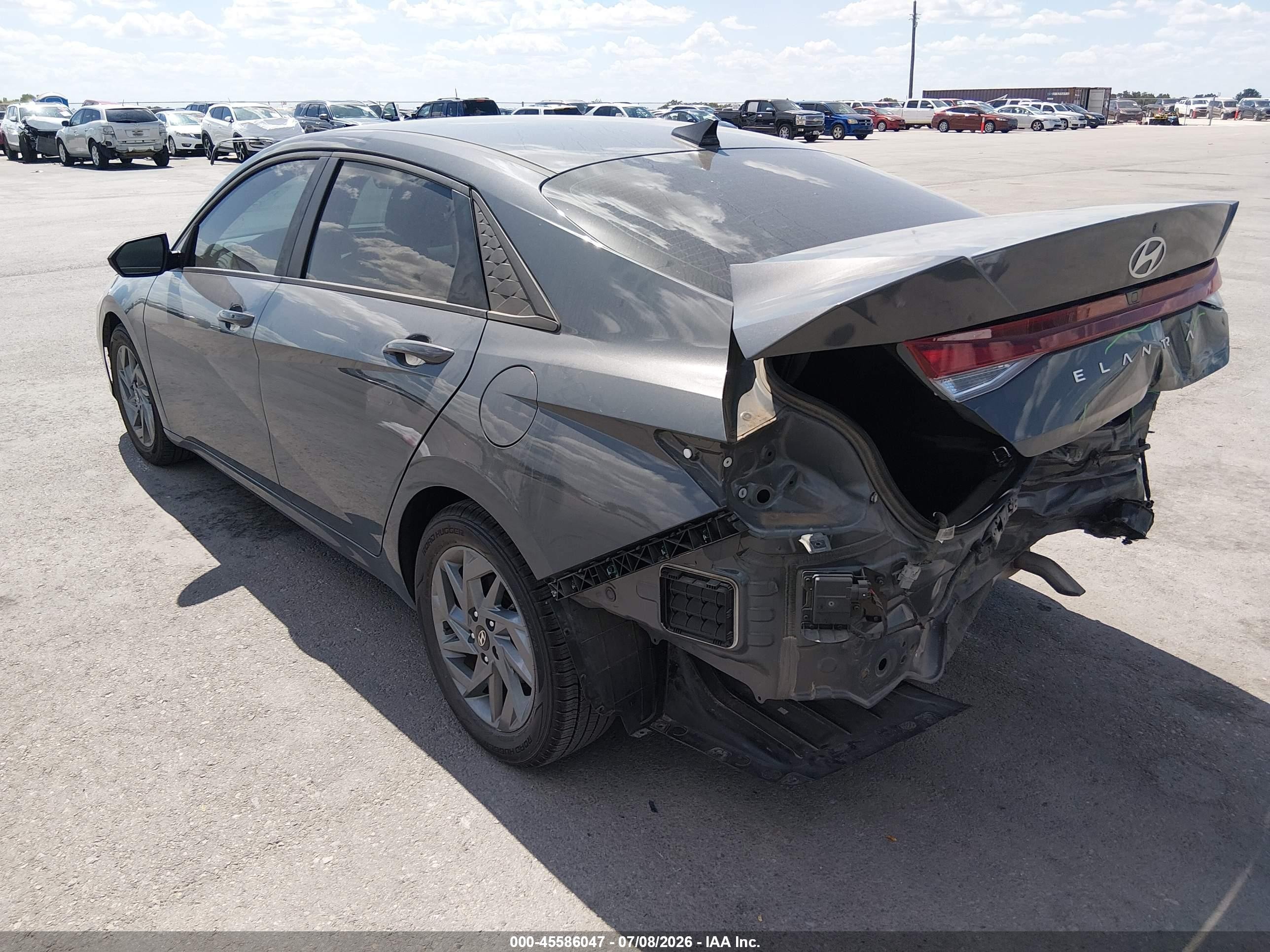 2024 Hyundai Elantra VIN KMHLM4DG6RU815045 IAAI salvage auction — Rear End, Original (Texas), sold $6,150 on 2026-09-03 (photo 3)