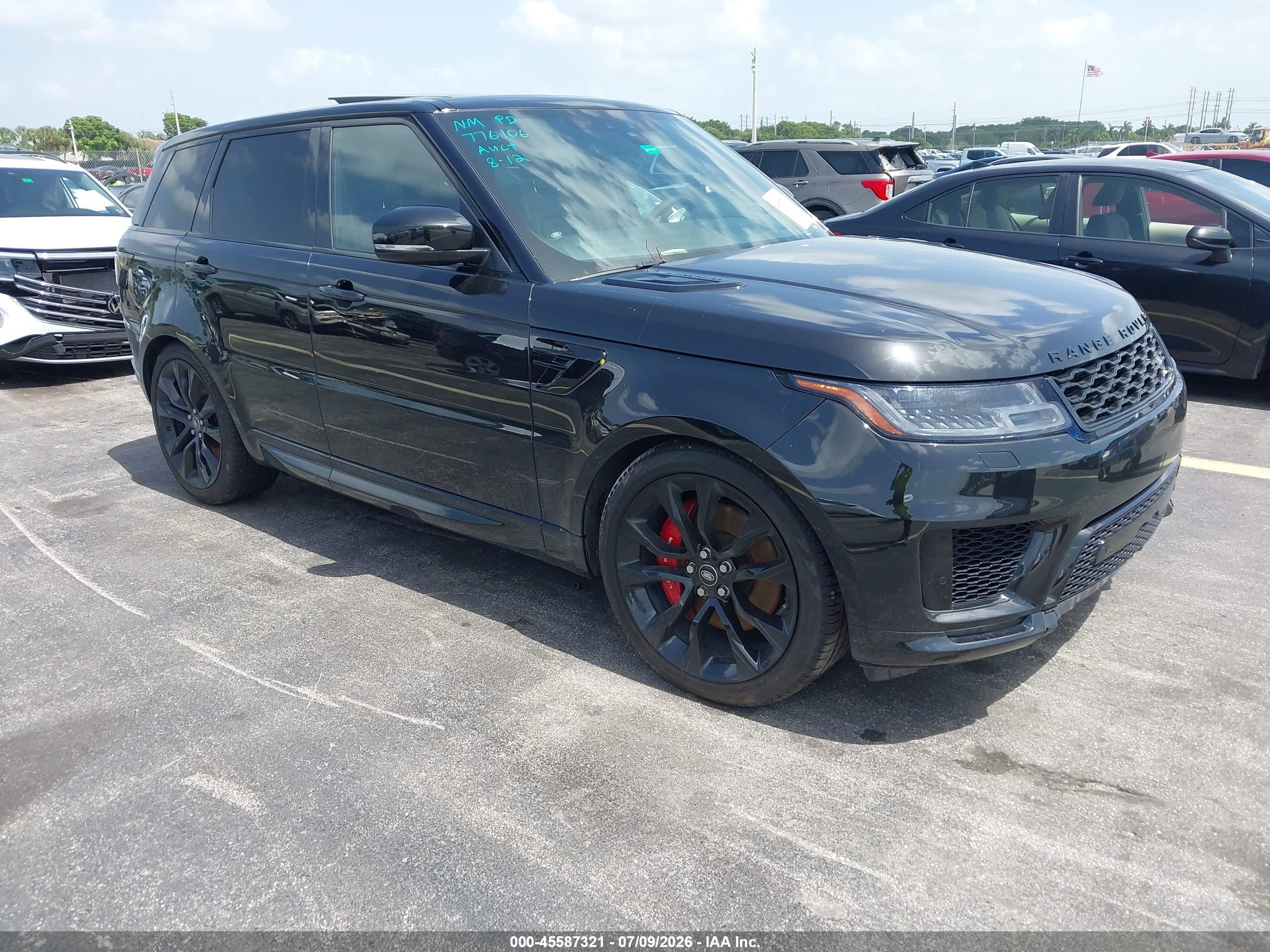 2021 Land Rover Range Rover Sport VIN SALWS2RU5MA776106 — IAAI salvage auction photo