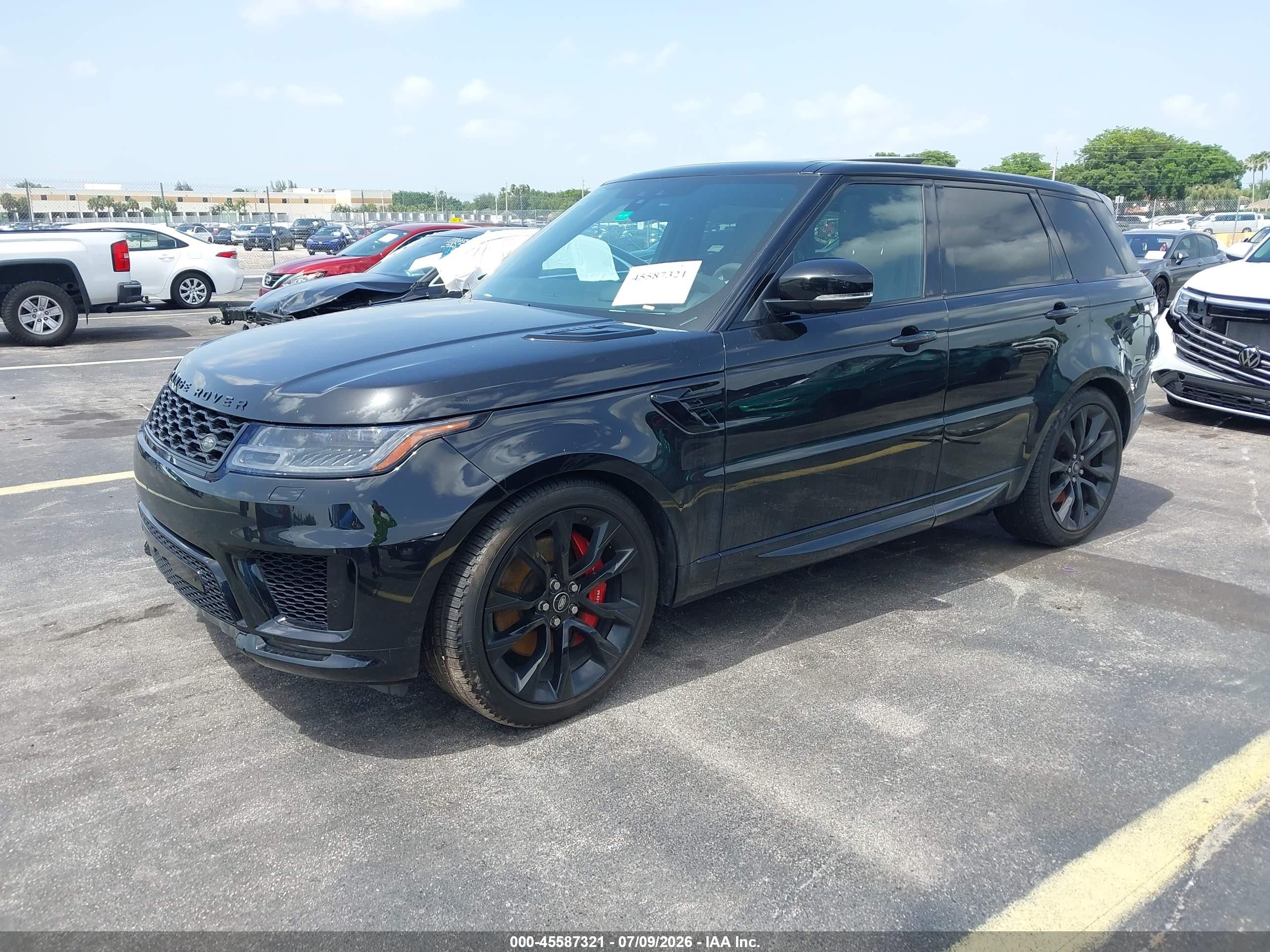 2021 Land Rover Range Rover Sport VIN SALWS2RU5MA776106 IAAI salvage auction — Theft, Rebuildable (Florida), sold $21,100 on 2026-09-17 (photo 2)