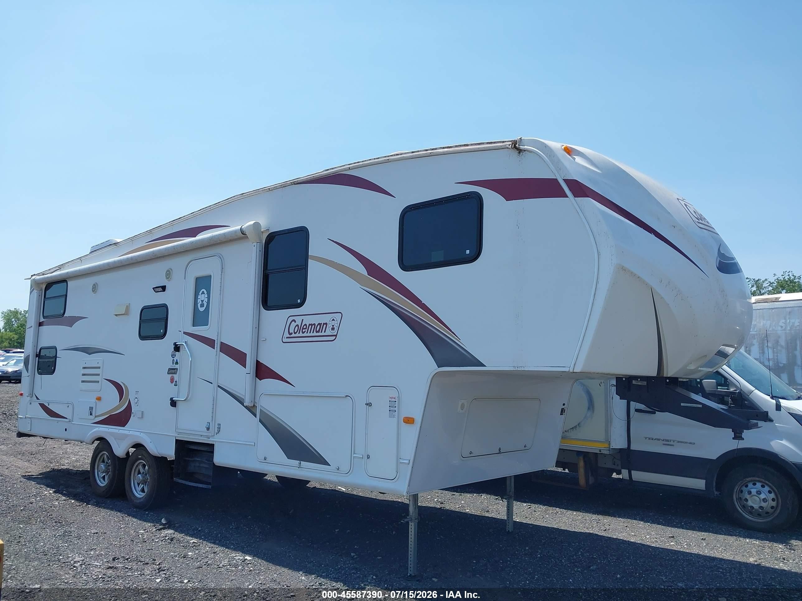 2012 Dutchman Coleman VIN 47CFCLP23CP627635 IAAI salvage auction — Top/Roof, Salvage (Pennsylvania), sold $100 on 2026-10-16 (photo 1)
