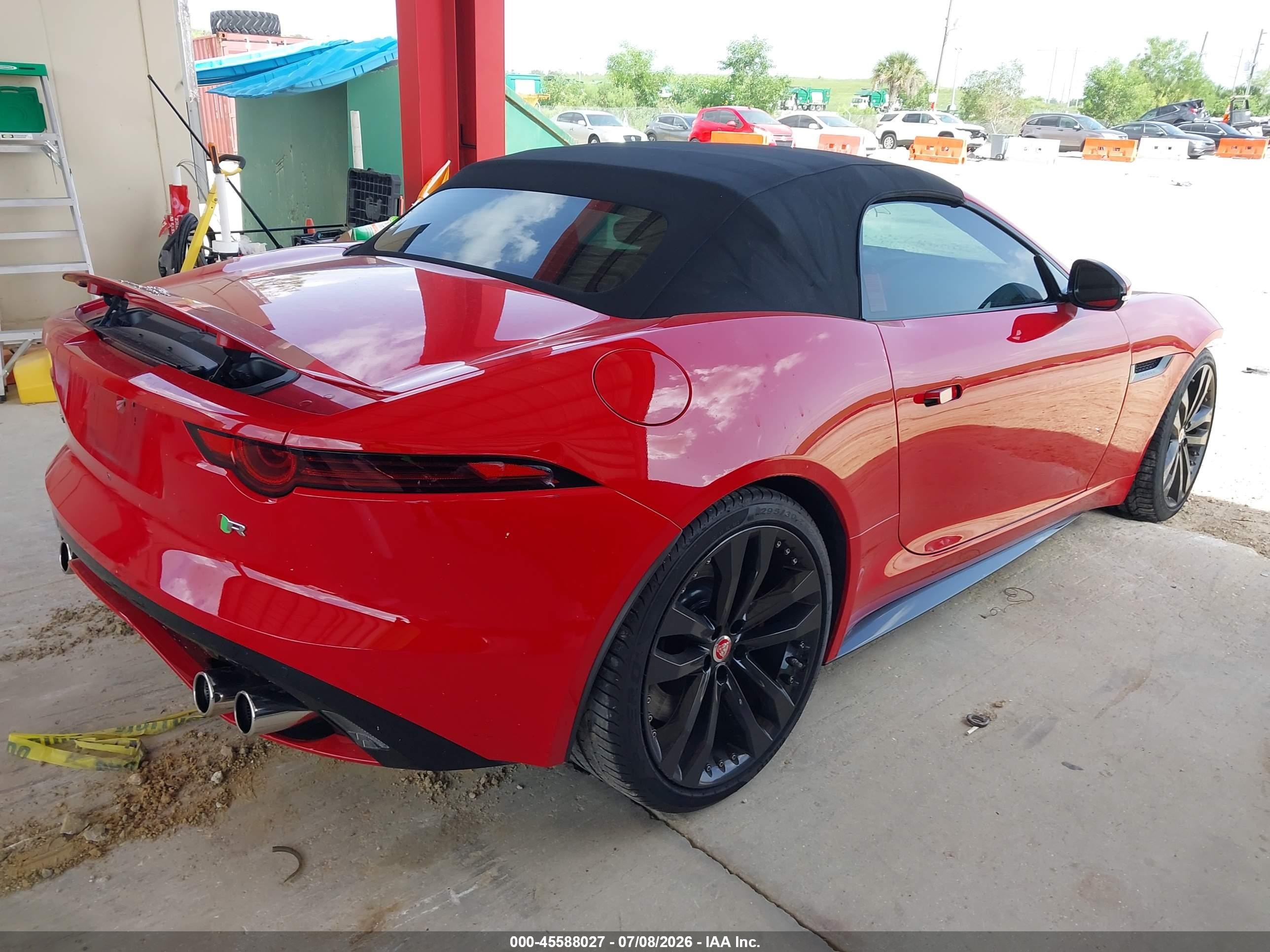 2020 Jaguar F-type VIN SAJD55EE5LCK68034 IAAI salvage auction — Front End, Certificate Of Destruction (Florida), sold $13,200 on 2026-08-10 (photo 4)