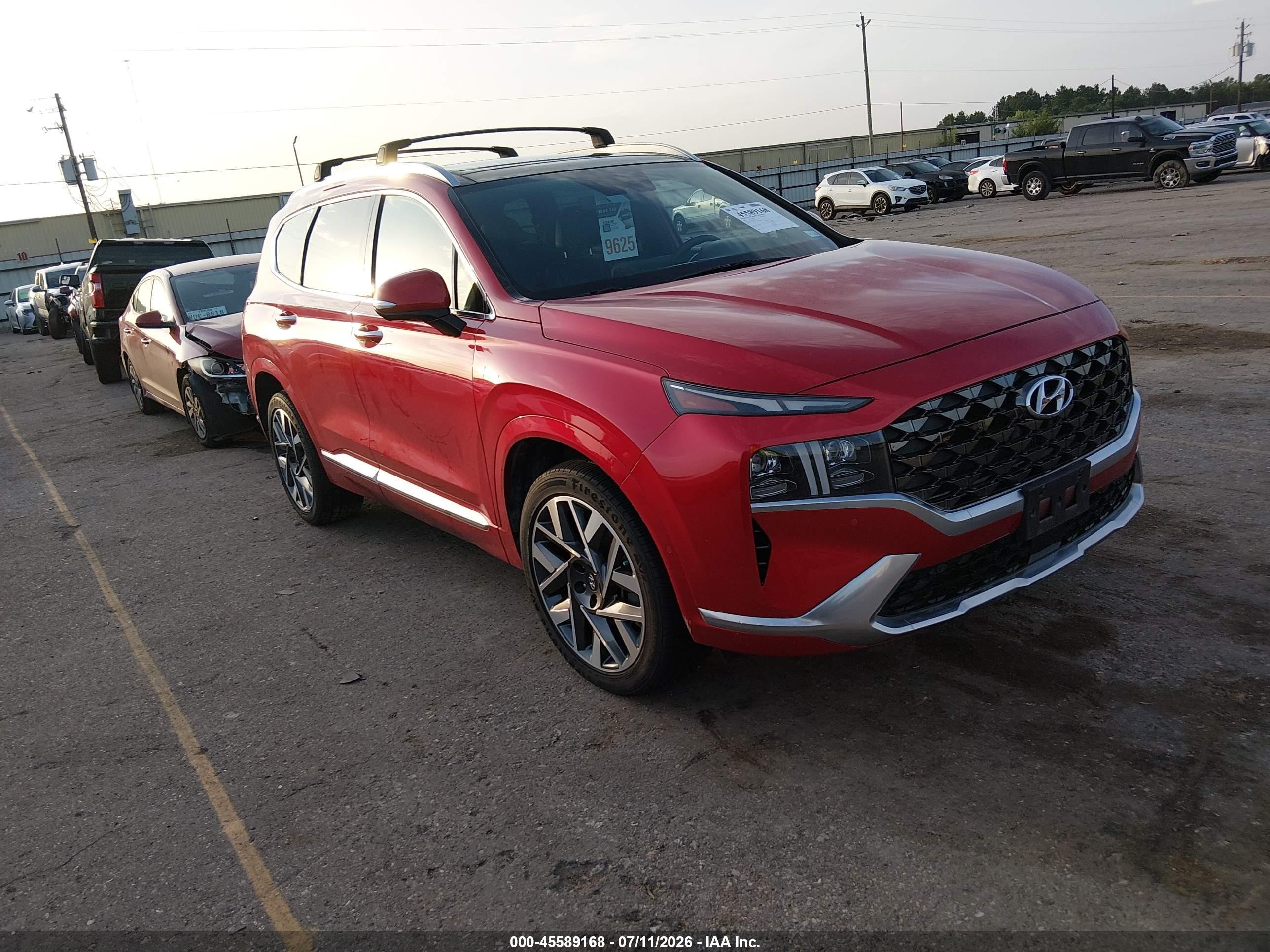 2022 Hyundai Santa Fe VIN 5NMS54AL3NH444684 — IAAI salvage auction photo