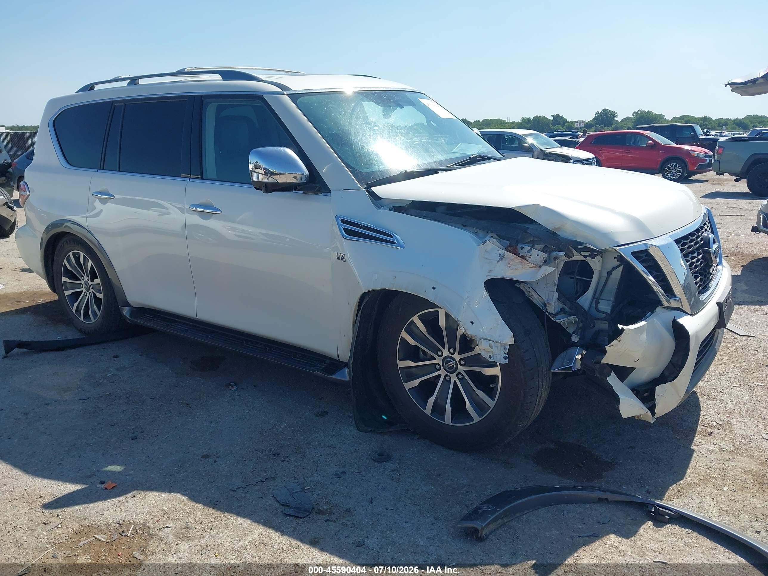2020 Nissan Armada VIN JN8AY2NDXL9111423 — IAAI salvage auction photo
