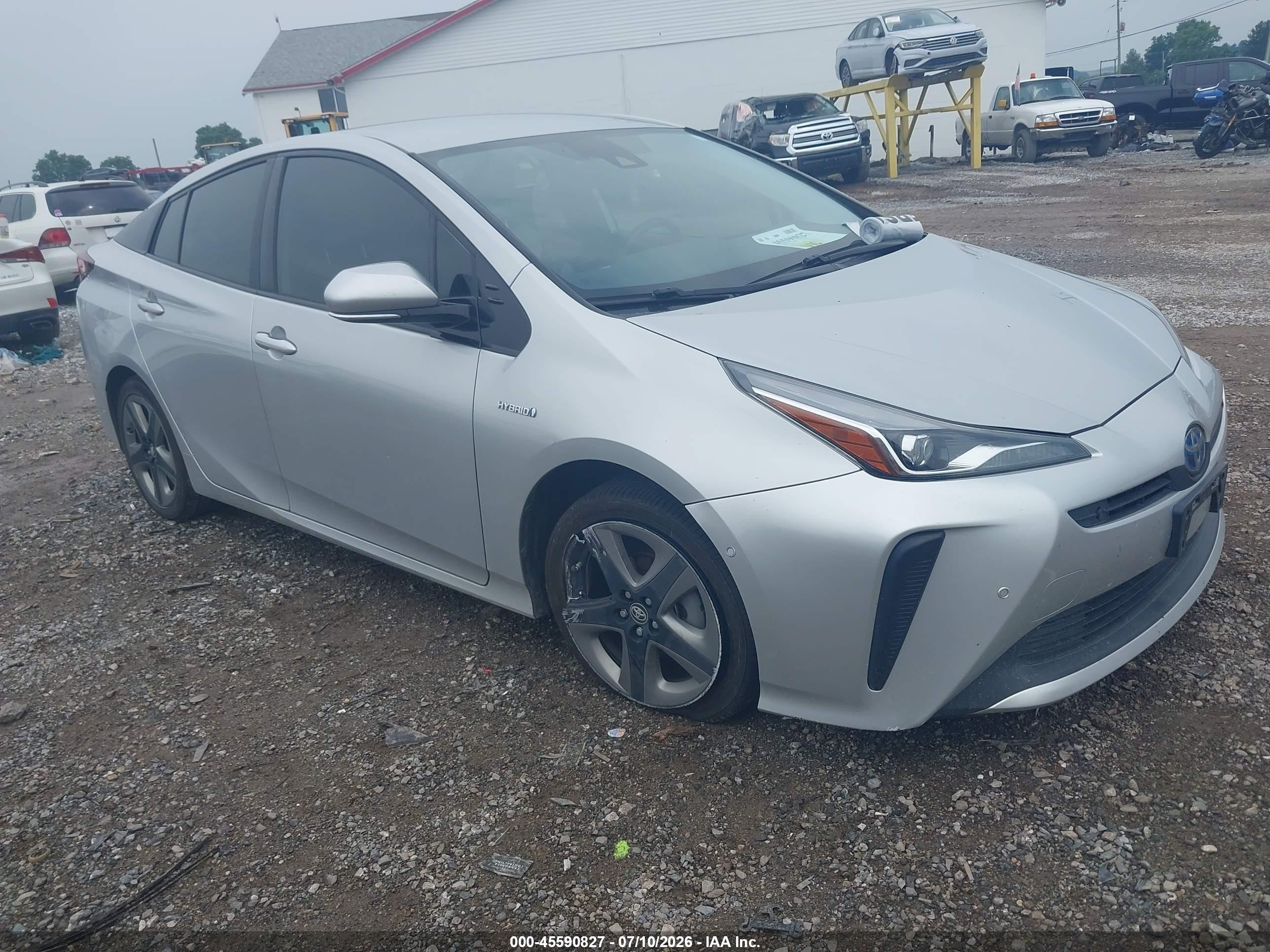 2019 Toyota Prius VIN JTDKARFU6K3081558 — IAAI salvage auction photo