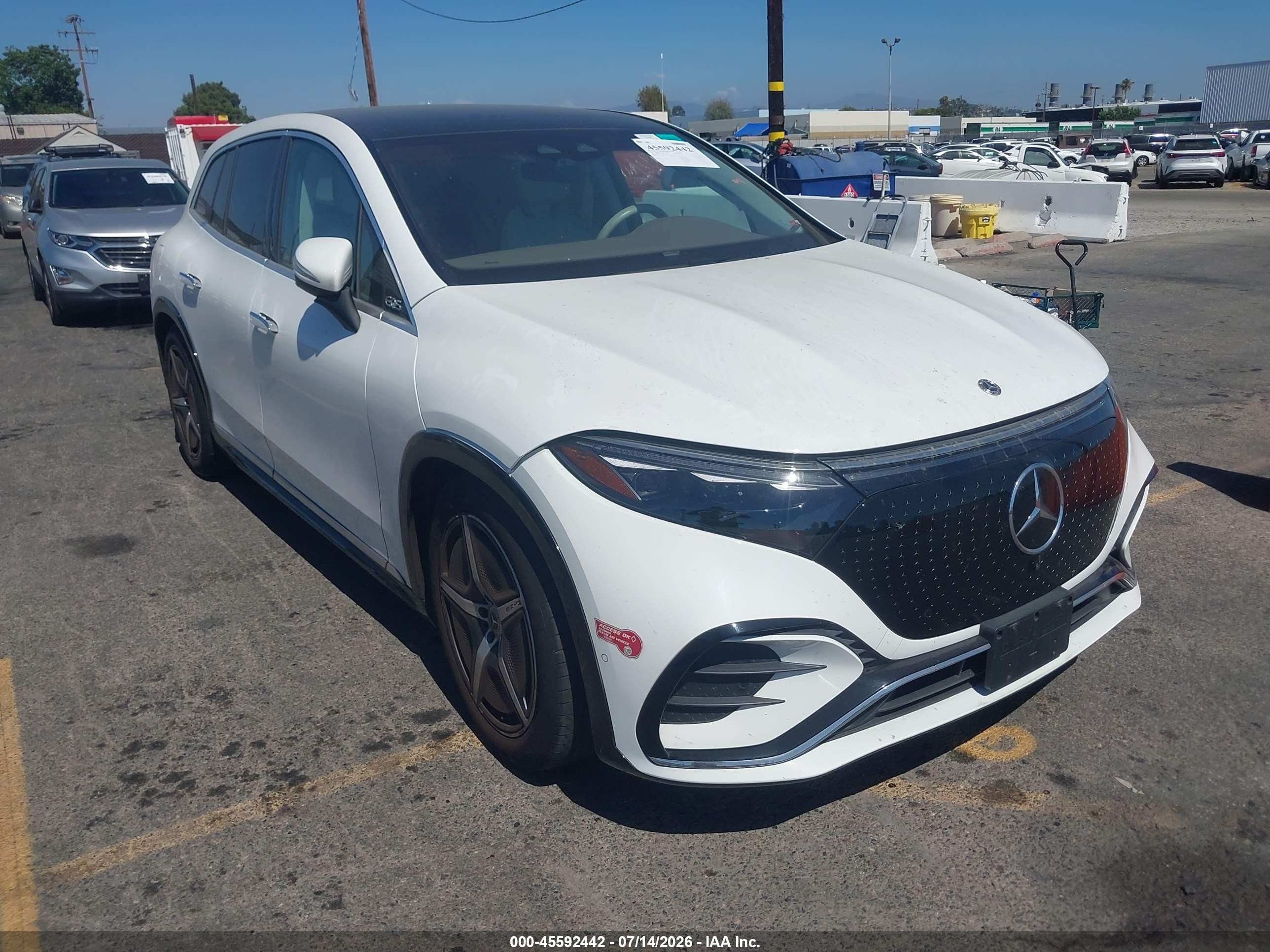 2023 Mercedes-Benz EQS VIN 4JGDM4EB7PA021712 — IAAI salvage auction photo