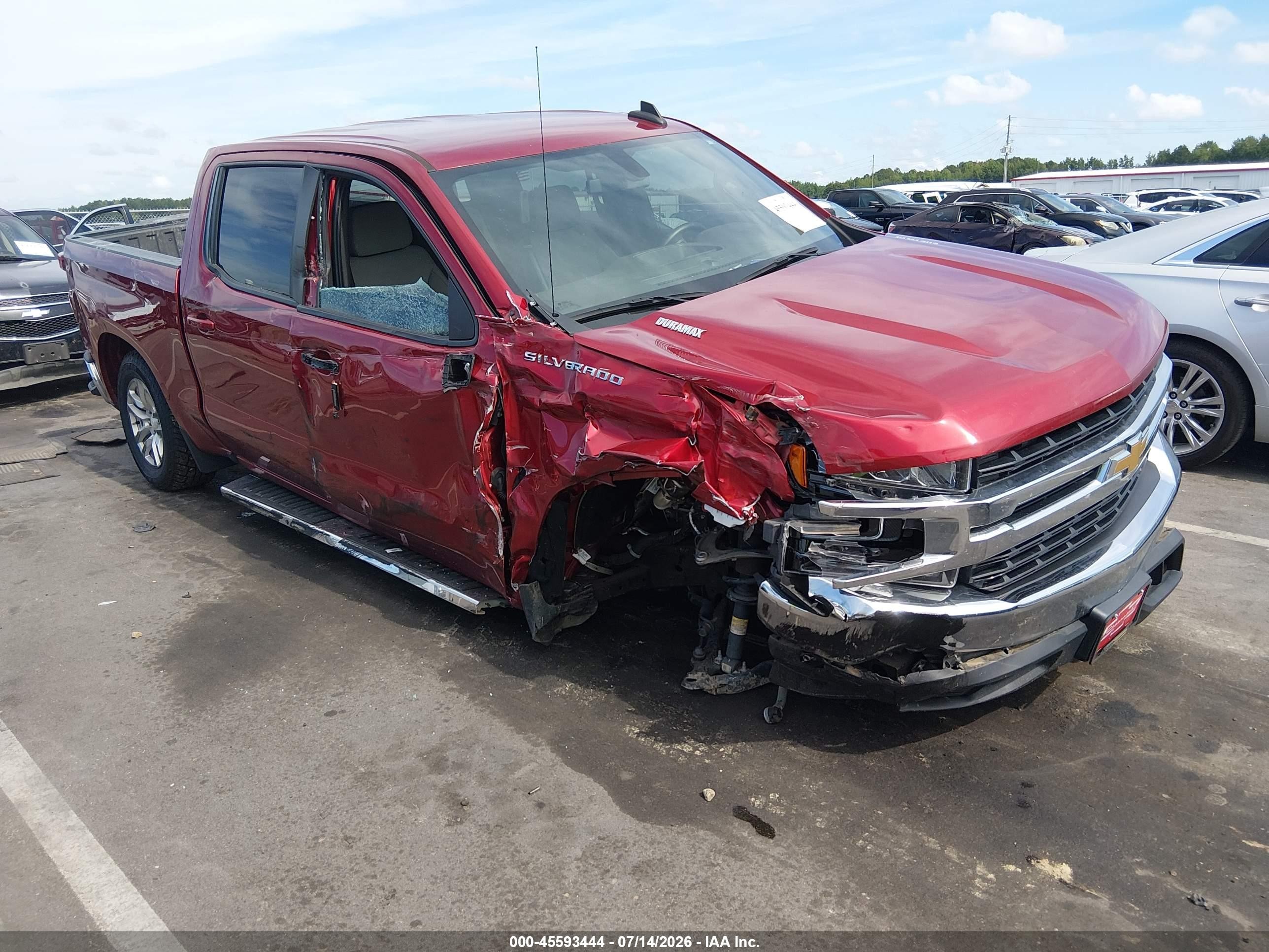 2022 Chevrolet Silverado 1500 VIN 1GCPWCET6NZ183733 — IAAI salvage auction photo