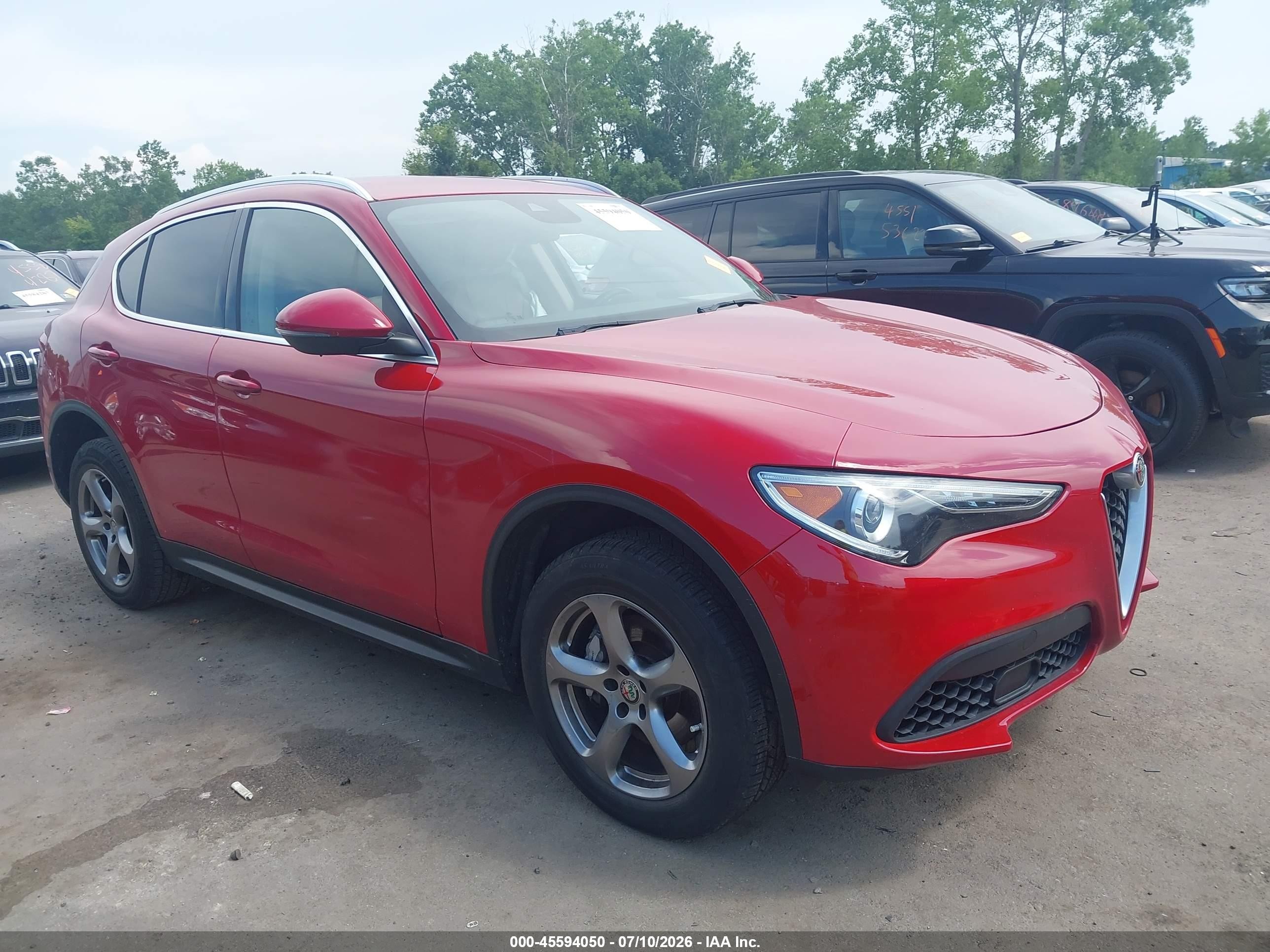 2021 Alfa Romeo Stelvio VIN ZASPAKAN9M7D08760 — IAAI salvage auction photo