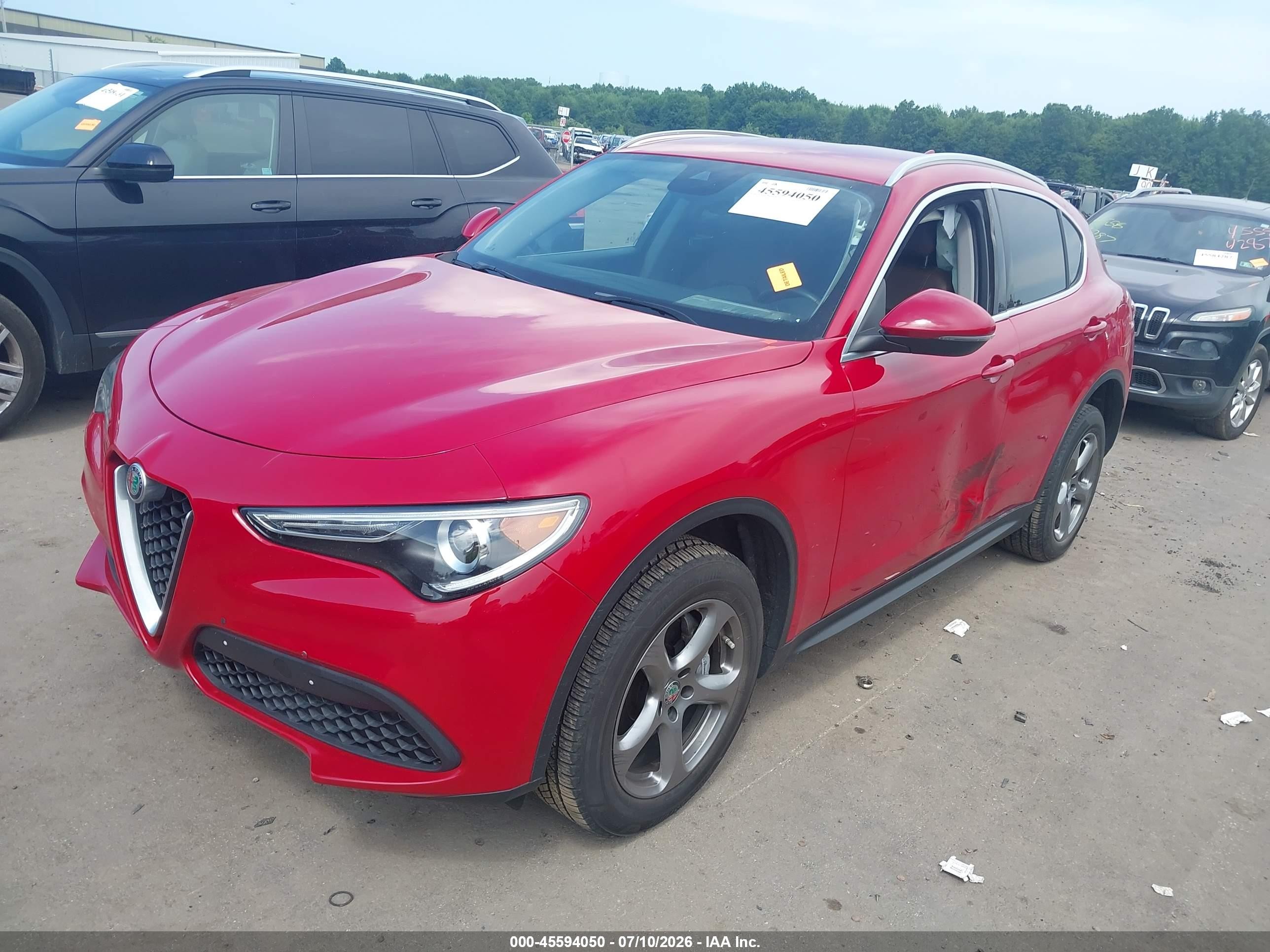 2021 Alfa Romeo Stelvio VIN ZASPAKAN9M7D08760 IAAI salvage auction — Side, Salvage (Ohio), sold $7,500 on 2026-09-12 (photo 2)