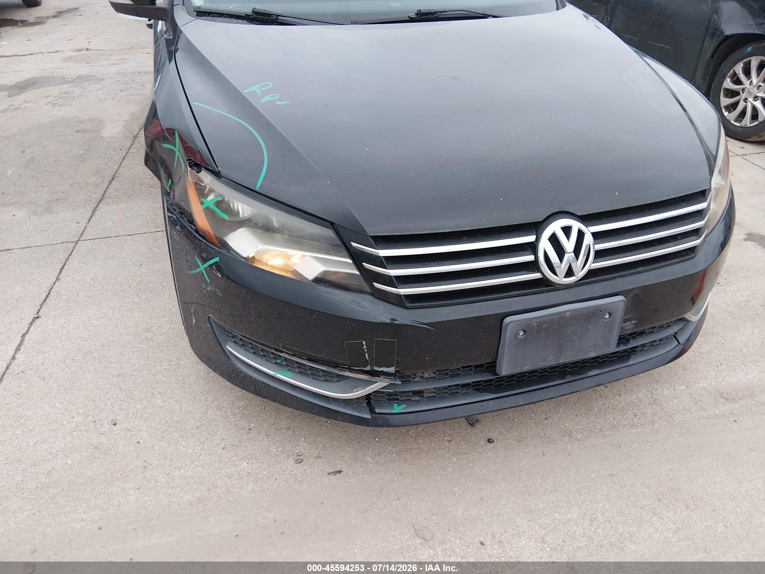 2013 Volkswagen Passat VIN 1VWAP7A30DC037939 IAAI salvage auction — Unknown, Original (Texas), sold $1,250 on 2026-09-14 (photo 6)