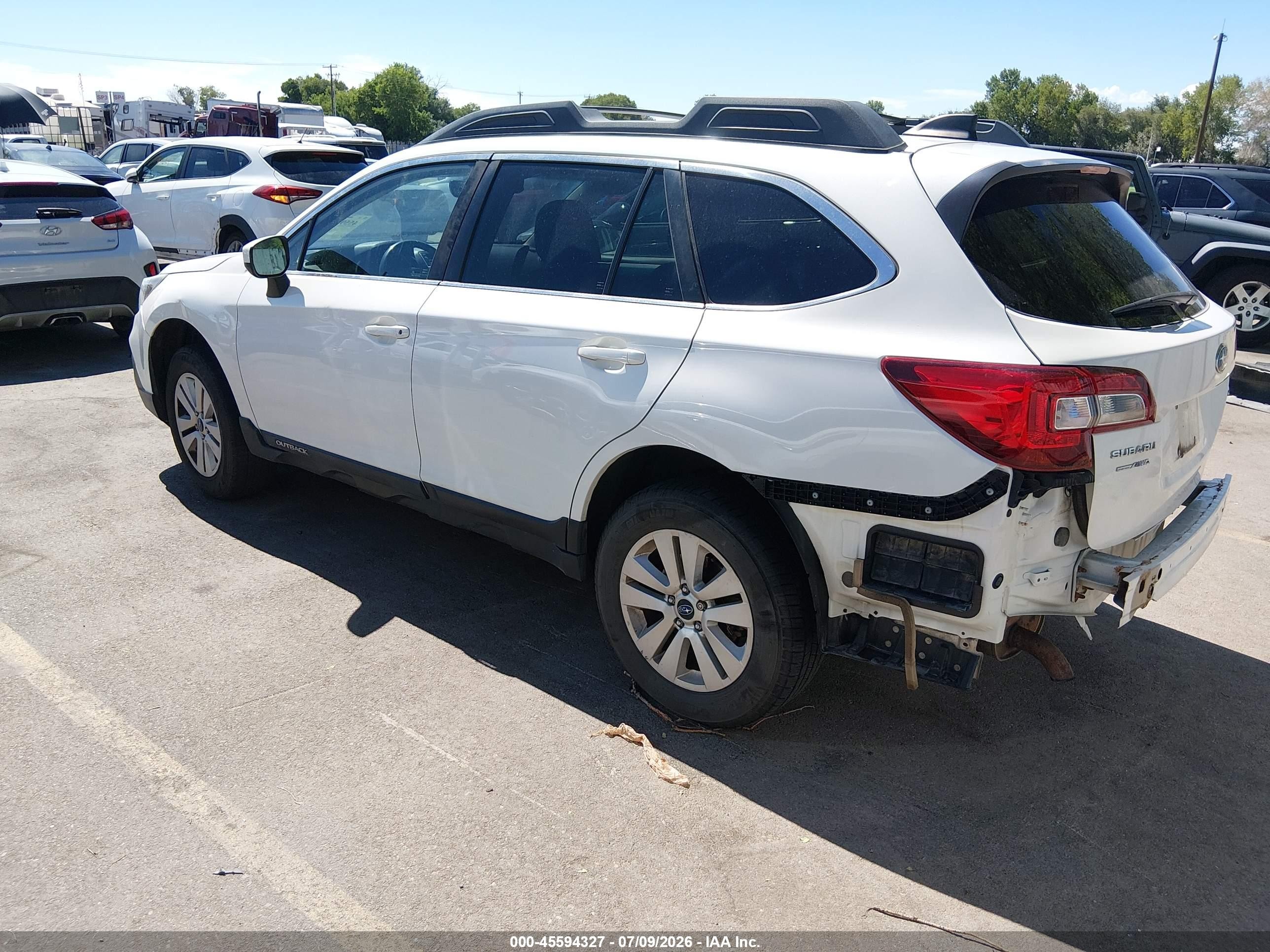 2018 Subaru Outback VIN 4S4BSACC0J3218479 IAAI salvage auction — Rear End, Salvage (Utah), sold $2,425 on 2026-09-03 (photo 3)