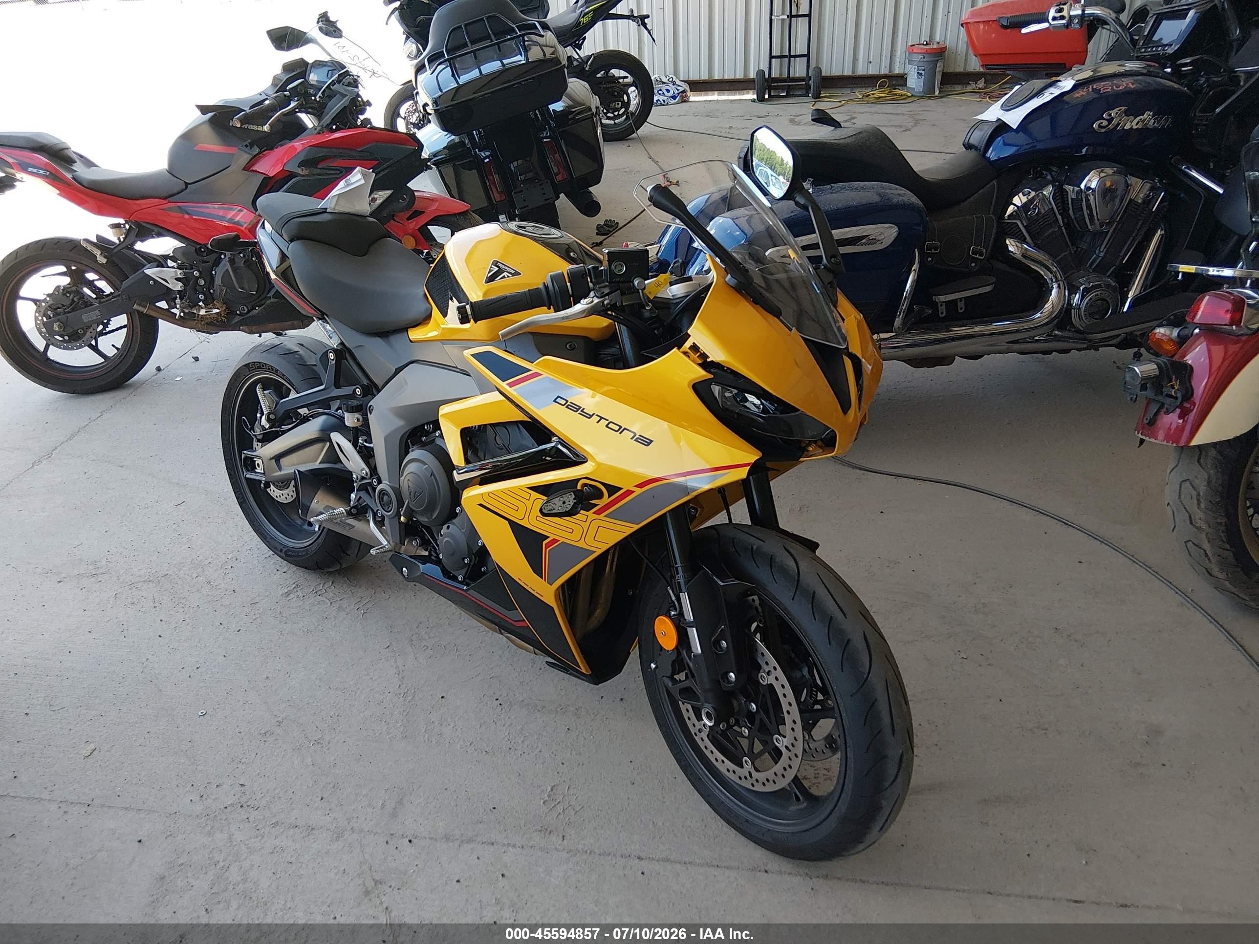 2026 Triumph Motorcycle Daytona VIN SMTL23UF6TTCP0302 IAAI salvage auction — Front End, Salvage (Georgia), sold $3,850 on 2026-09-13 (photo 1)