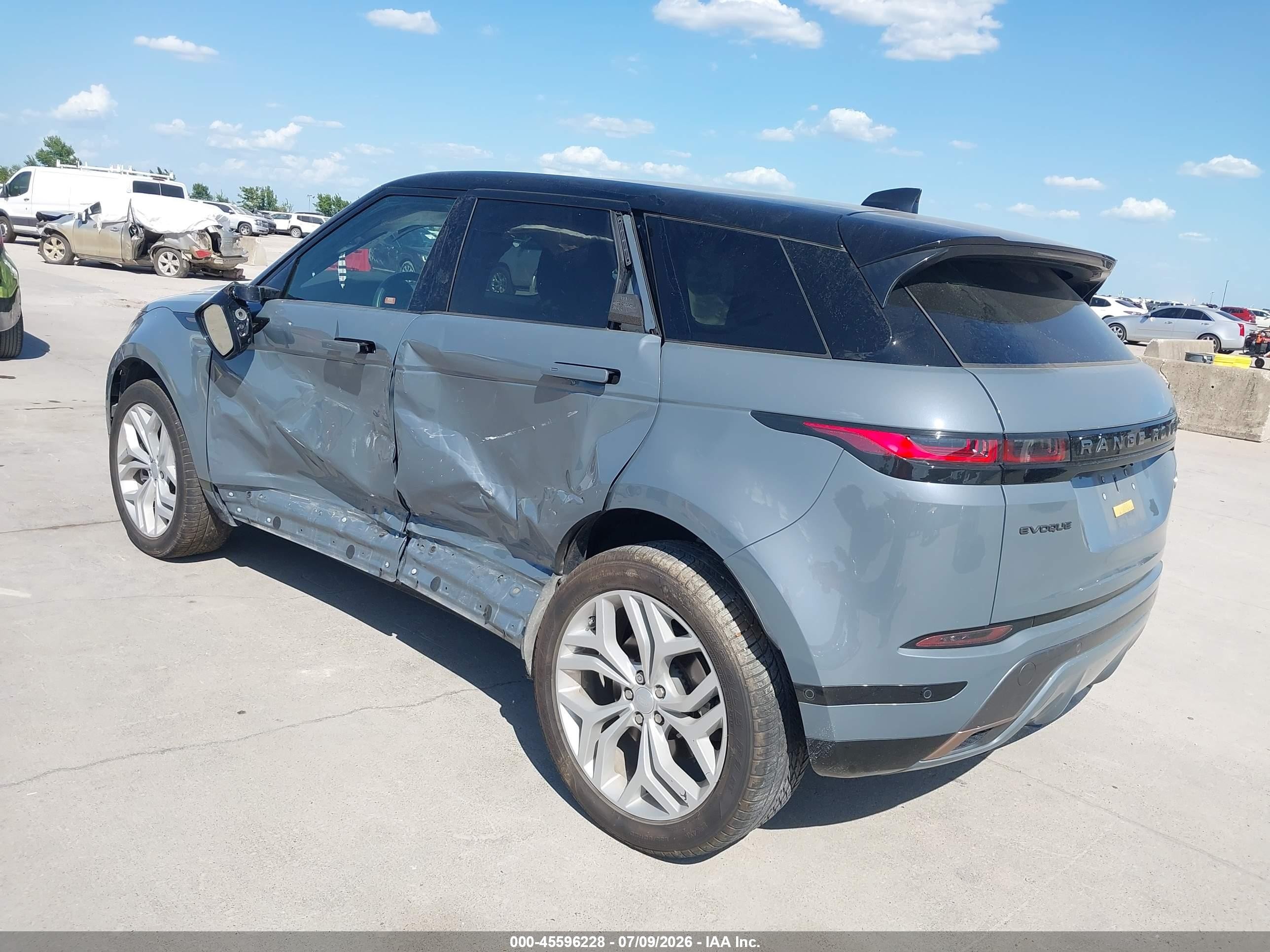 2021 Land rover Range rover evoque VIN SALZT2FX7MH125981 IAAI salvage auction — Side, Original (Texas), sold $8,100 on 2026-09-07 (photo 3)