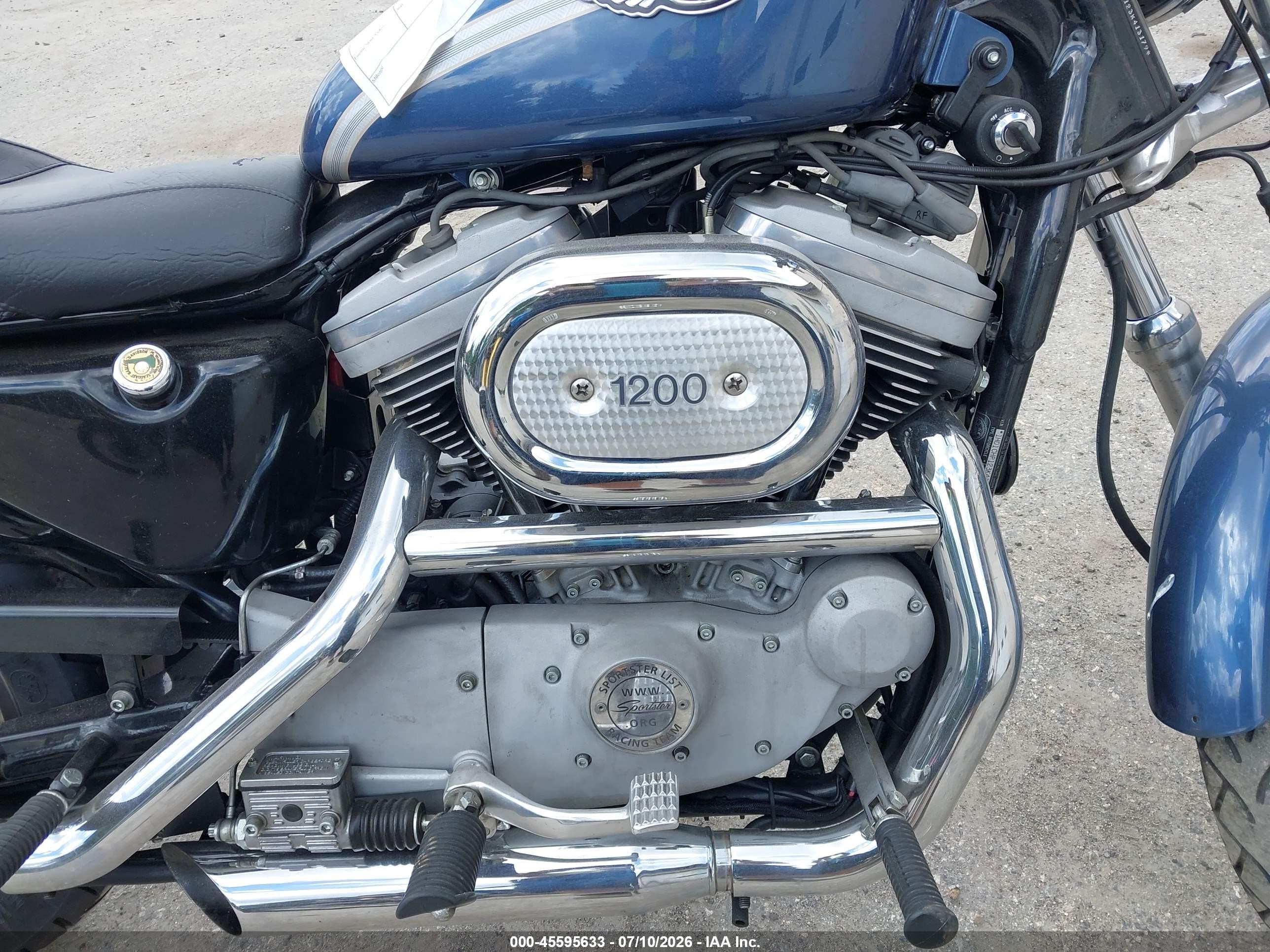 2003 Harley-davidson Xl1200 VIN 1HD1CHP123K413179 IAAI salvage auction — Front End, Salvage (New Hampshire), sold $950 on 2026-09-09 (photo 8)