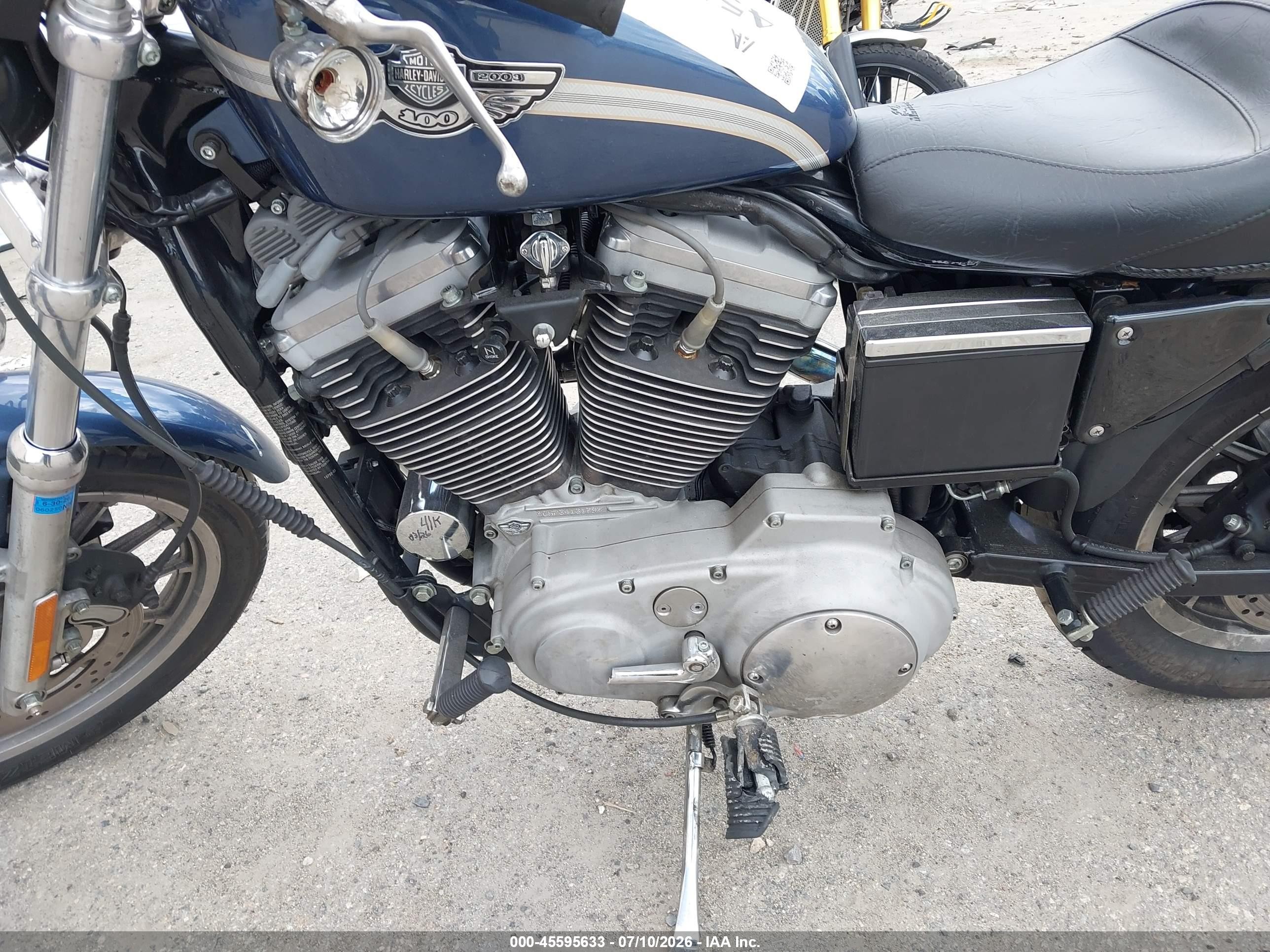 2003 Harley-davidson Xl1200 VIN 1HD1CHP123K413179 IAAI salvage auction — Front End, Salvage (New Hampshire), sold $950 on 2026-09-09 (photo 9)