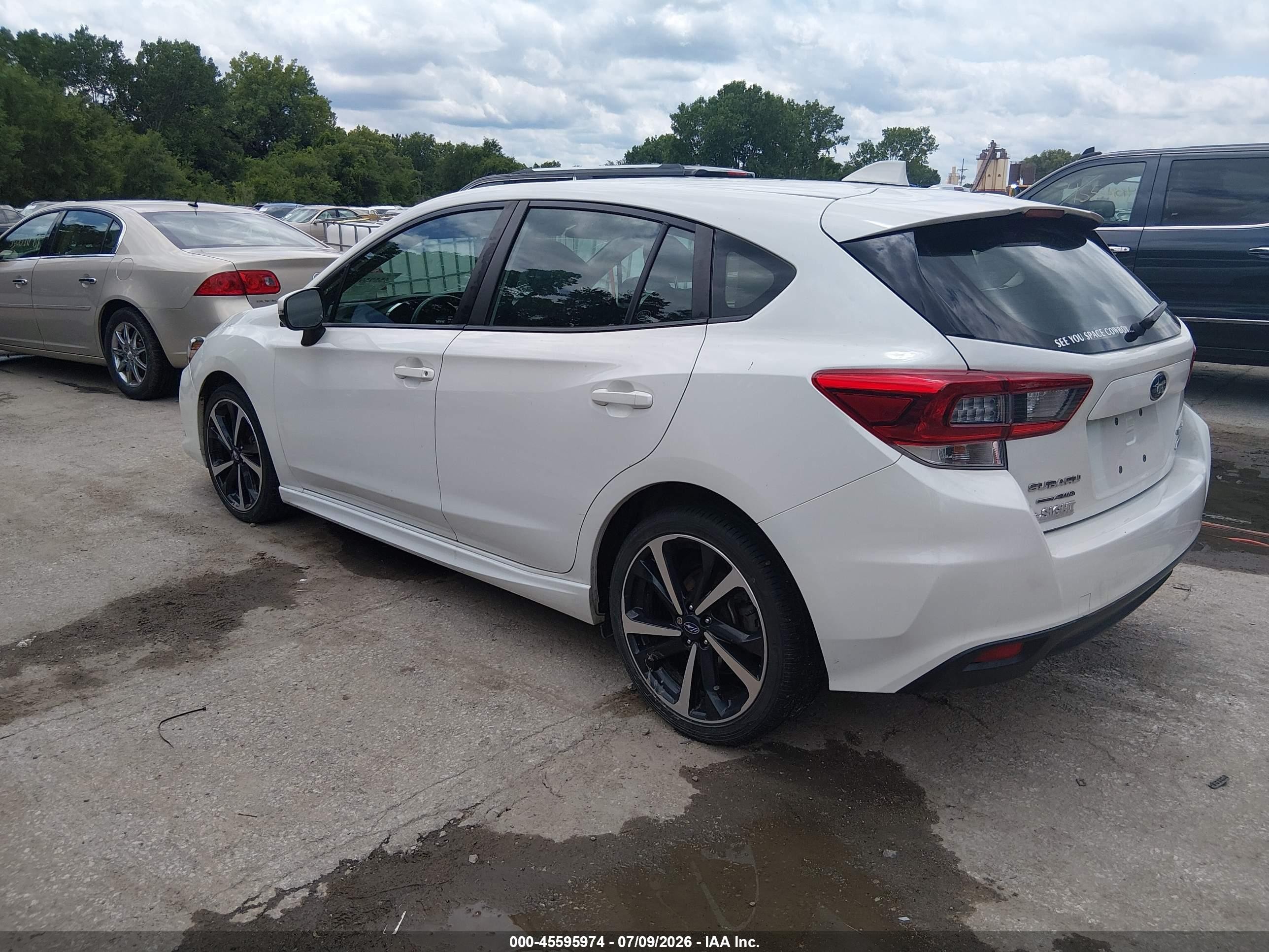2022 Subaru Impreza VIN 4S3GTAM61N3729026 IAAI salvage auction — Hail, Salvage (Kansas), sold $10,950 on 2026-09-02 (photo 3)