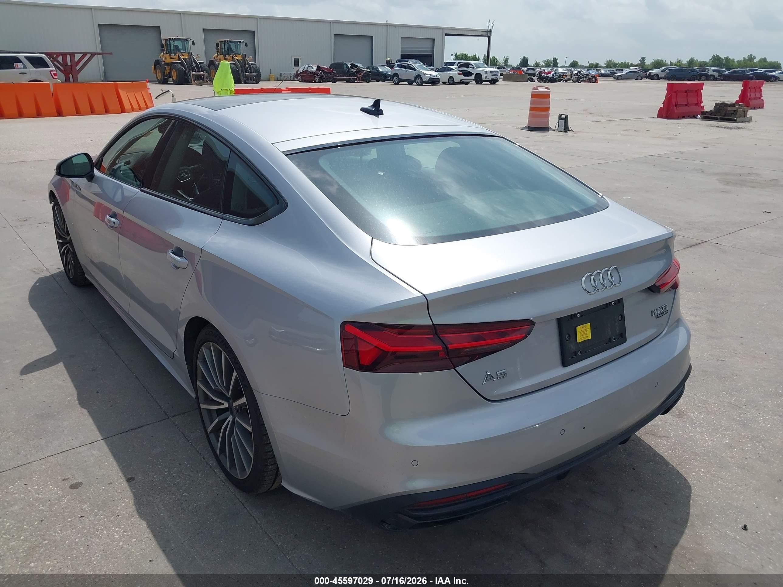 2022 Audi A5 Sportback VIN WAUCBCF54NA029222 IAAI salvage auction — Front End, Salvage (Arkansas), sold $9,700 on 2026-09-25 (photo 3)