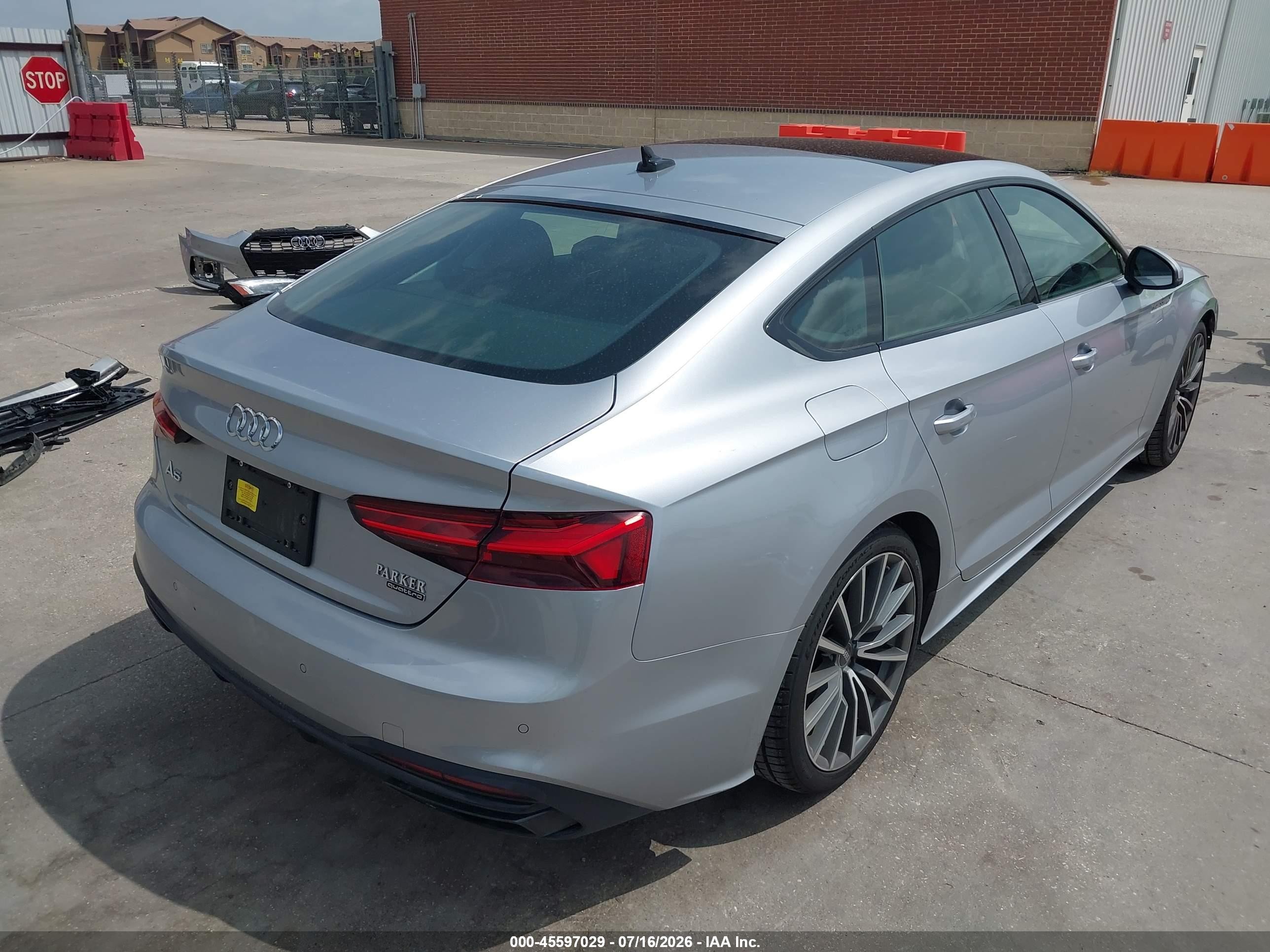 2022 Audi A5 Sportback VIN WAUCBCF54NA029222 IAAI salvage auction — Front End, Salvage (Arkansas), sold $9,700 on 2026-09-25 (photo 4)