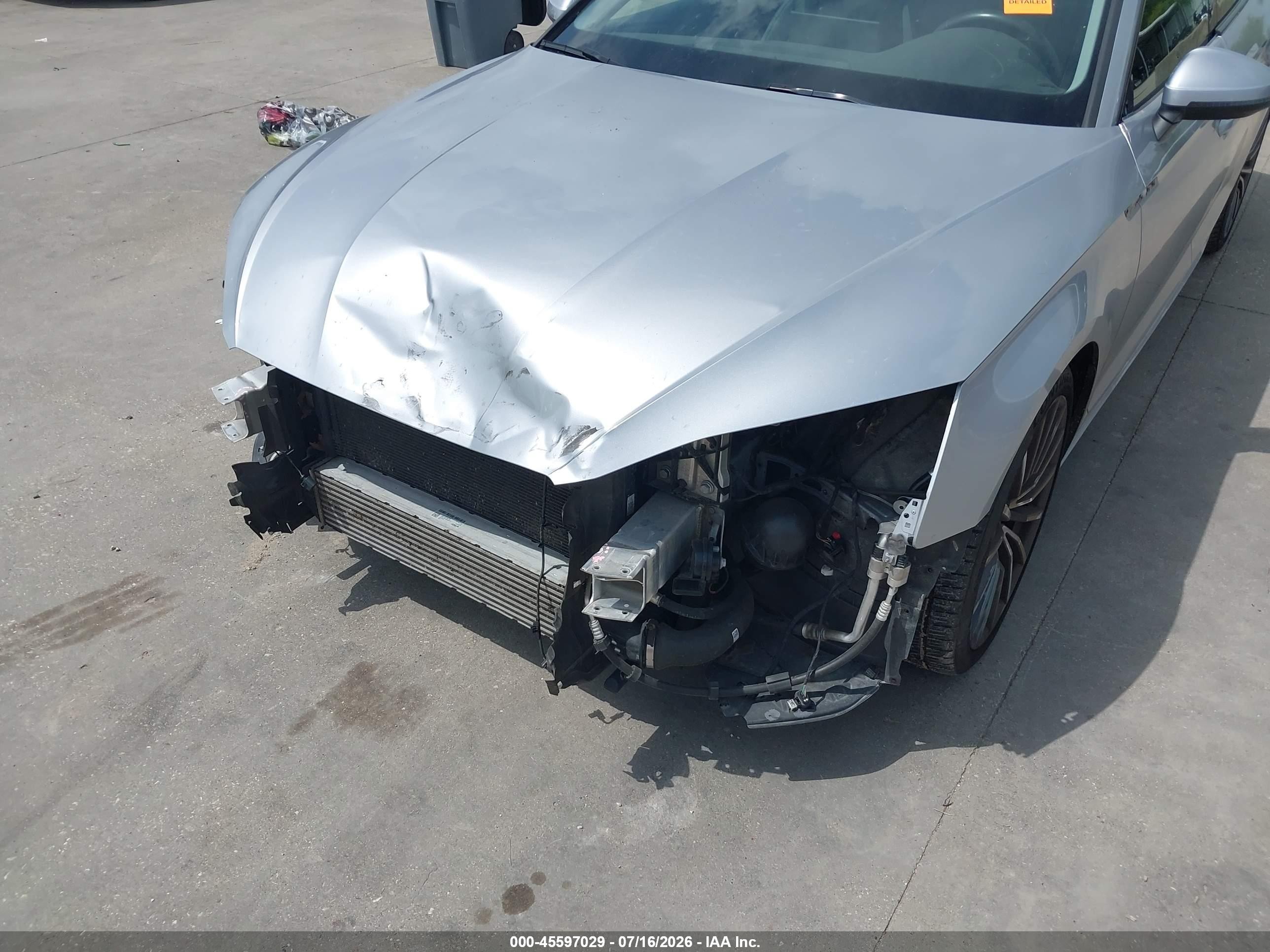 2022 Audi A5 Sportback VIN WAUCBCF54NA029222 IAAI salvage auction — Front End, Salvage (Arkansas), sold $9,700 on 2026-09-25 (photo 6)