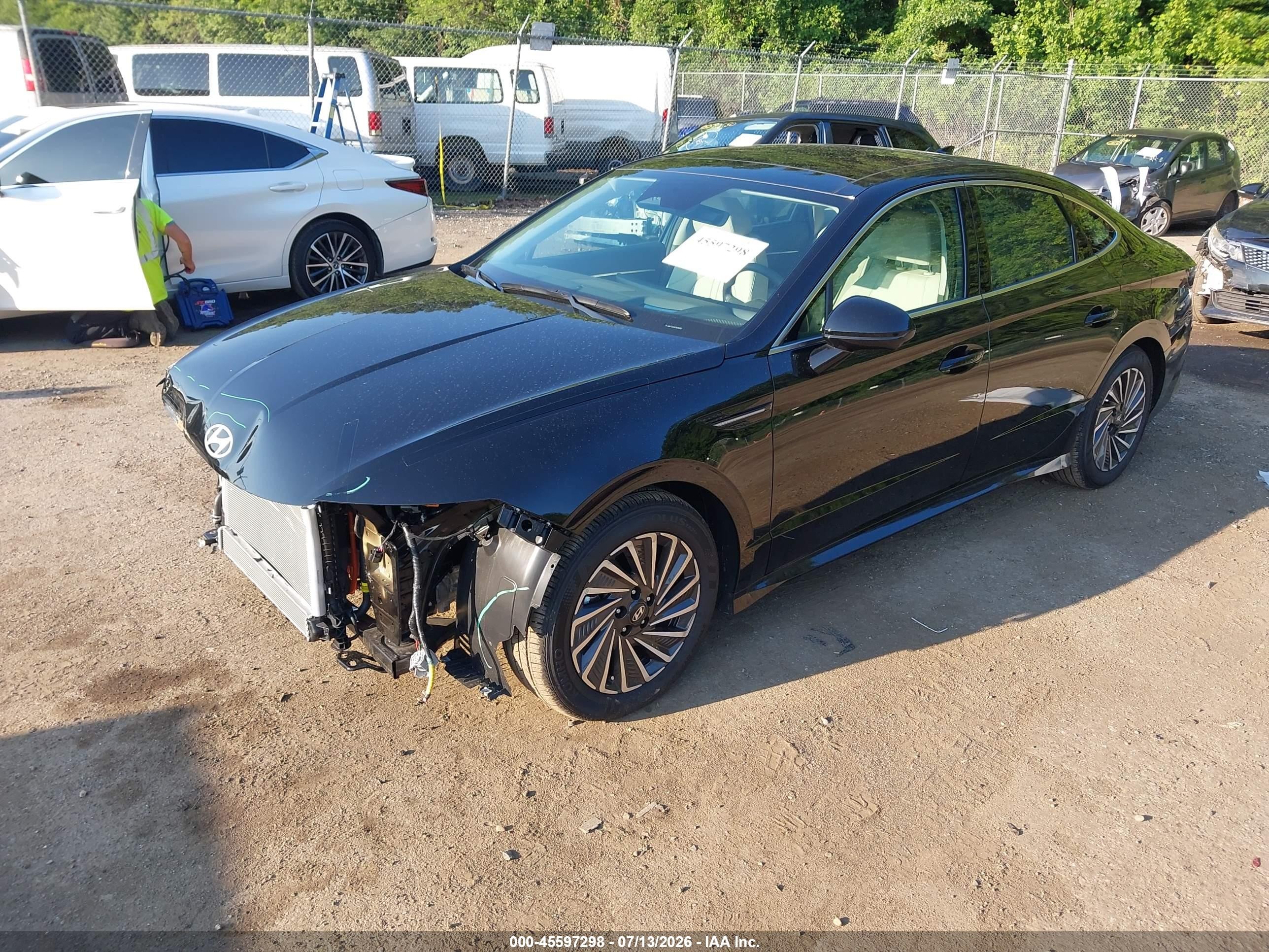 2026 Hyundai Sonata VIN KMHL54JJ6TA139167 IAAI salvage auction — Front End, Salvage - Greater Than 75% (Maryland), sold $15,500 on 2026-09-09 (photo 2)