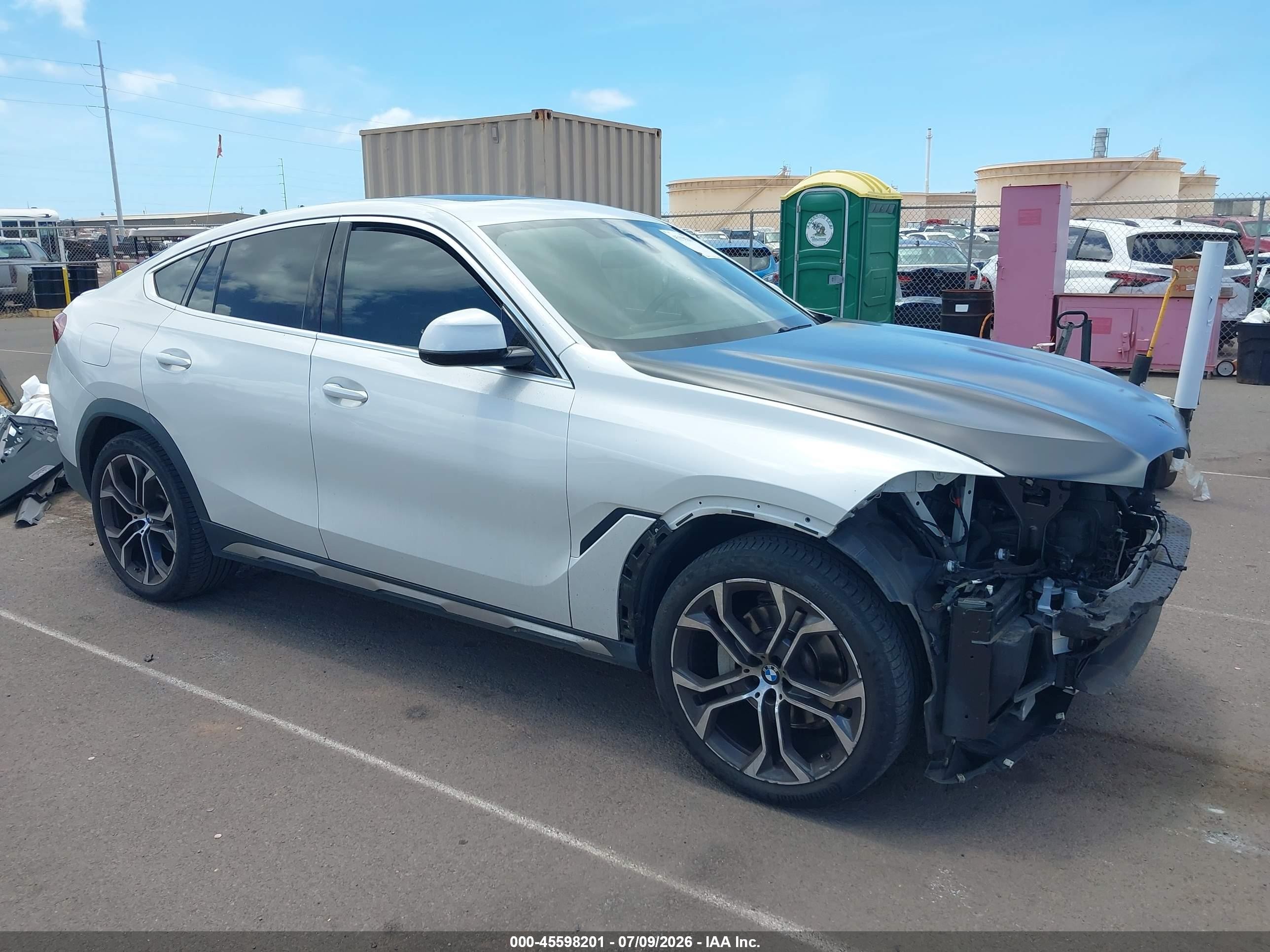 2022 BMW X6 VIN 5UXCY6C05N9J51972 IAAI salvage auction — Front End, Salvage (Hawaii), sold $22,500 on 2026-08-18 (photo 1)