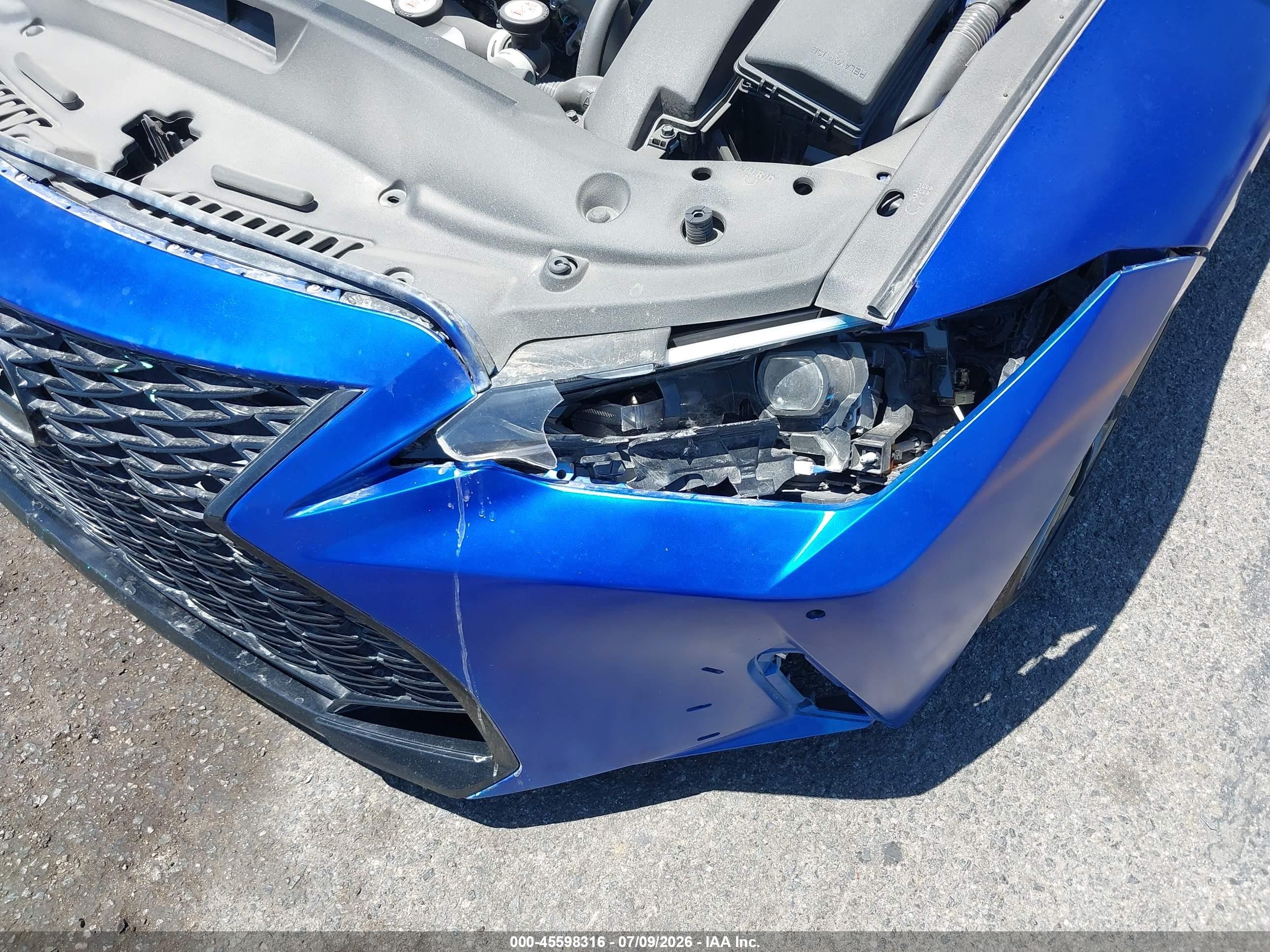 2025 Lexus Is 300 VIN JTHBA1D25S5135731 IAAI salvage auction — Front & Rear, Salvage (California), sold $15,900 on 2026-08-12 (photo 6)