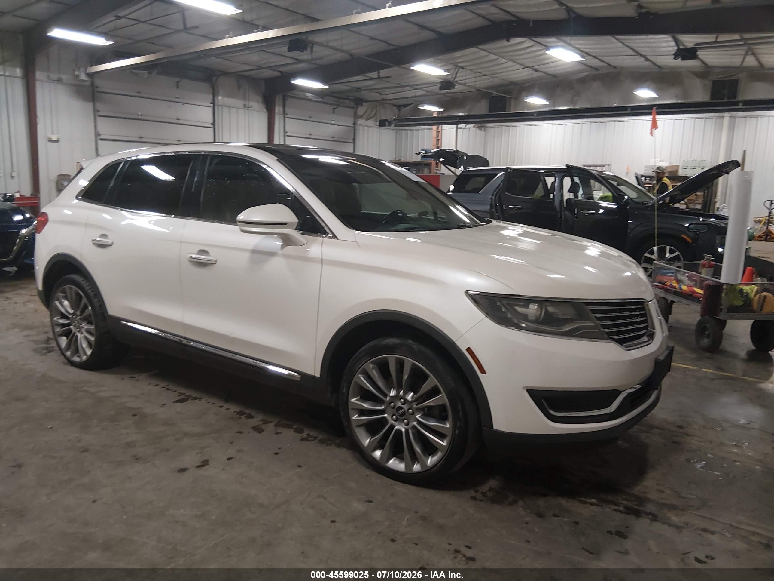 2016 Lincoln Mkx VIN 2LMPJ8LR2GBL57001 IAAI salvage auction — Hail, Salvage (Iowa), sold $2,850 on 2026-09-23 (photo 1)