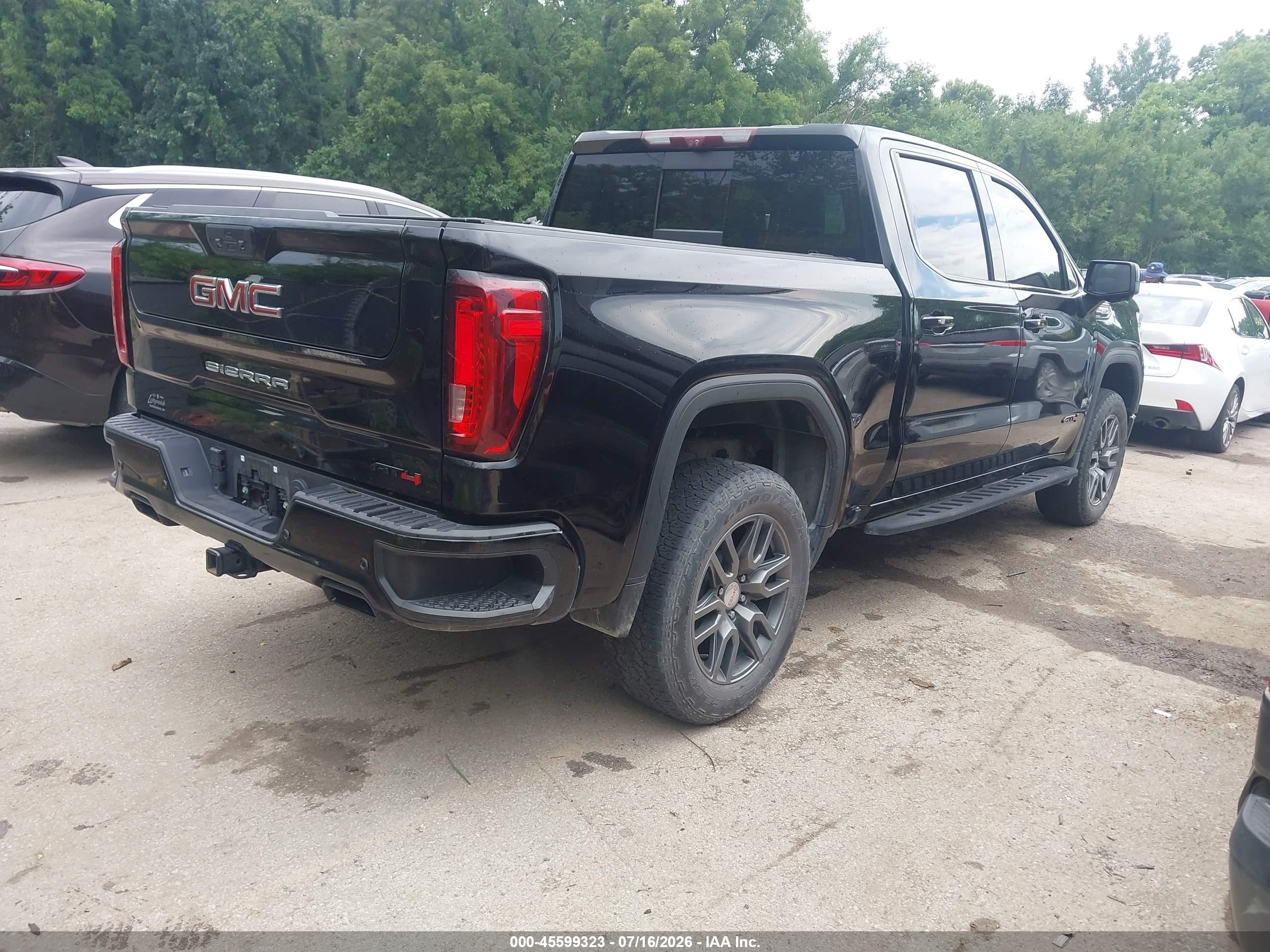 2022 GMC Sierra 1500 Limited VIN 1GTP9EEL7NZ143633 IAAI salvage auction — Hail, Salvage (Missouri), sold $24,100 on 2026-08-22 (photo 4)