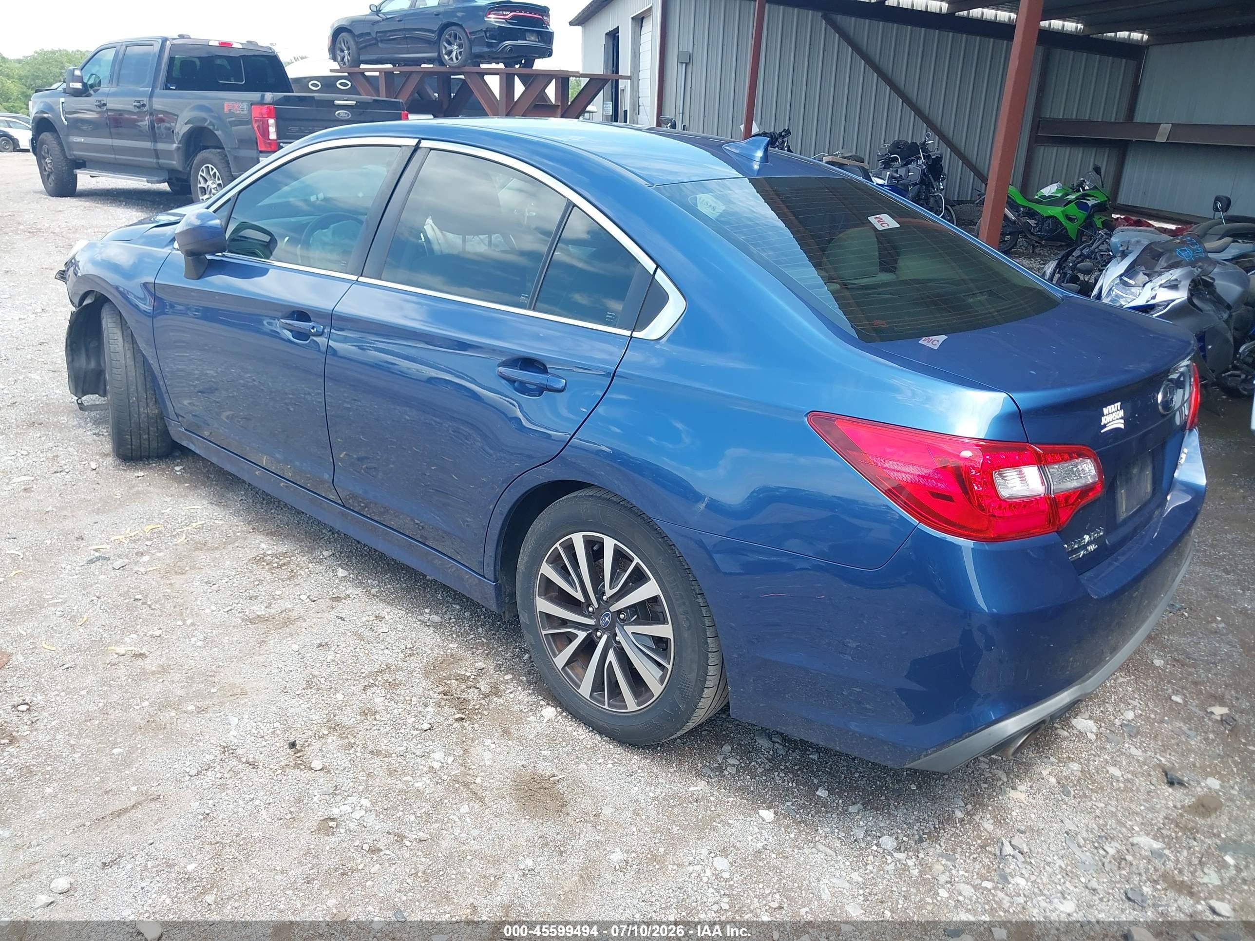 2019 Subaru LEGACY VIN 4S3BNAF67K3031694 IAAI salvage auction — Front End, Salvage (Tennessee), sold $400 on 2026-08-27 (photo 3)